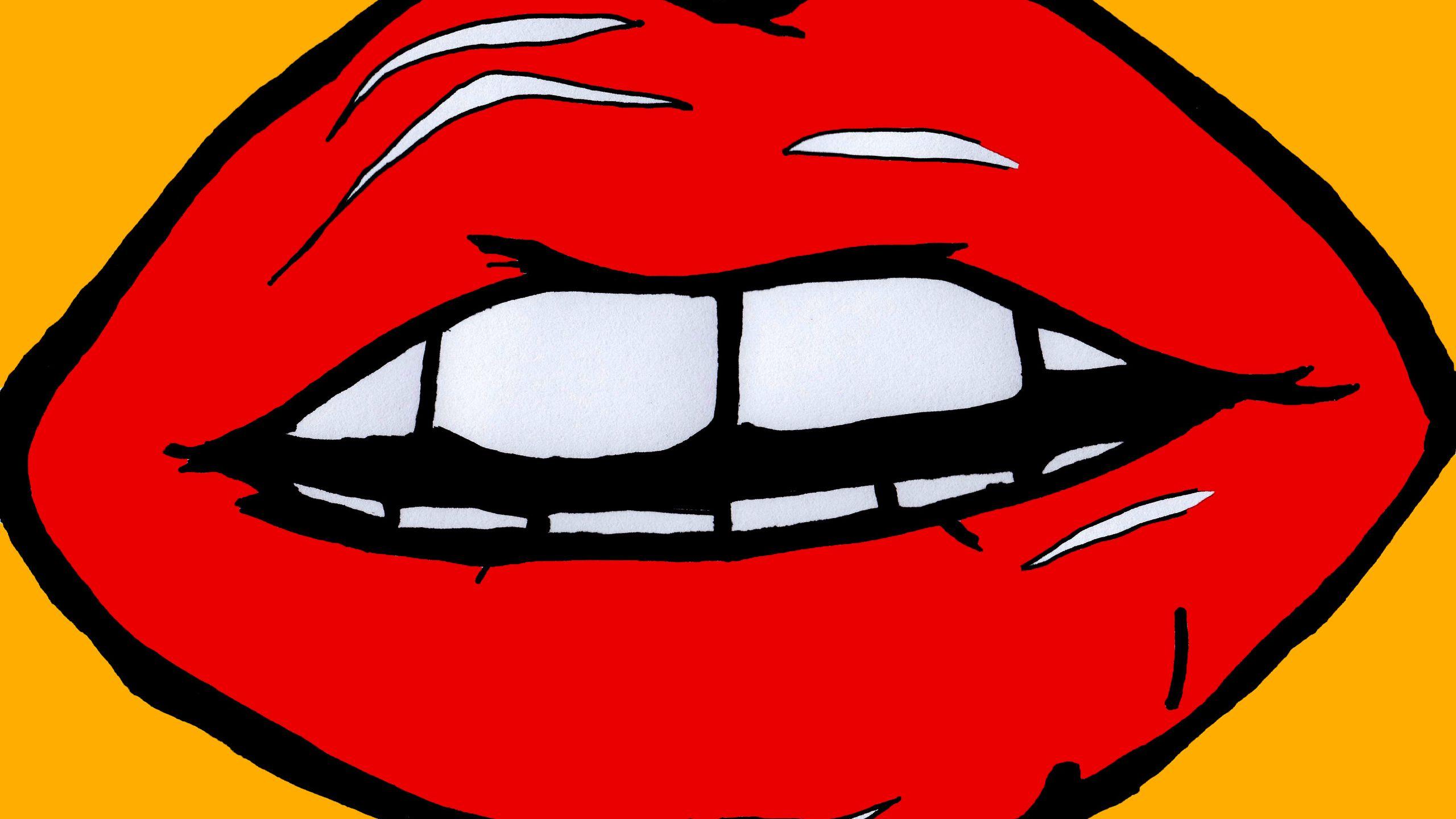 2560x1440 Andy Warhol, Lips, Pop Art, Andy Warhol Pop Art Lips