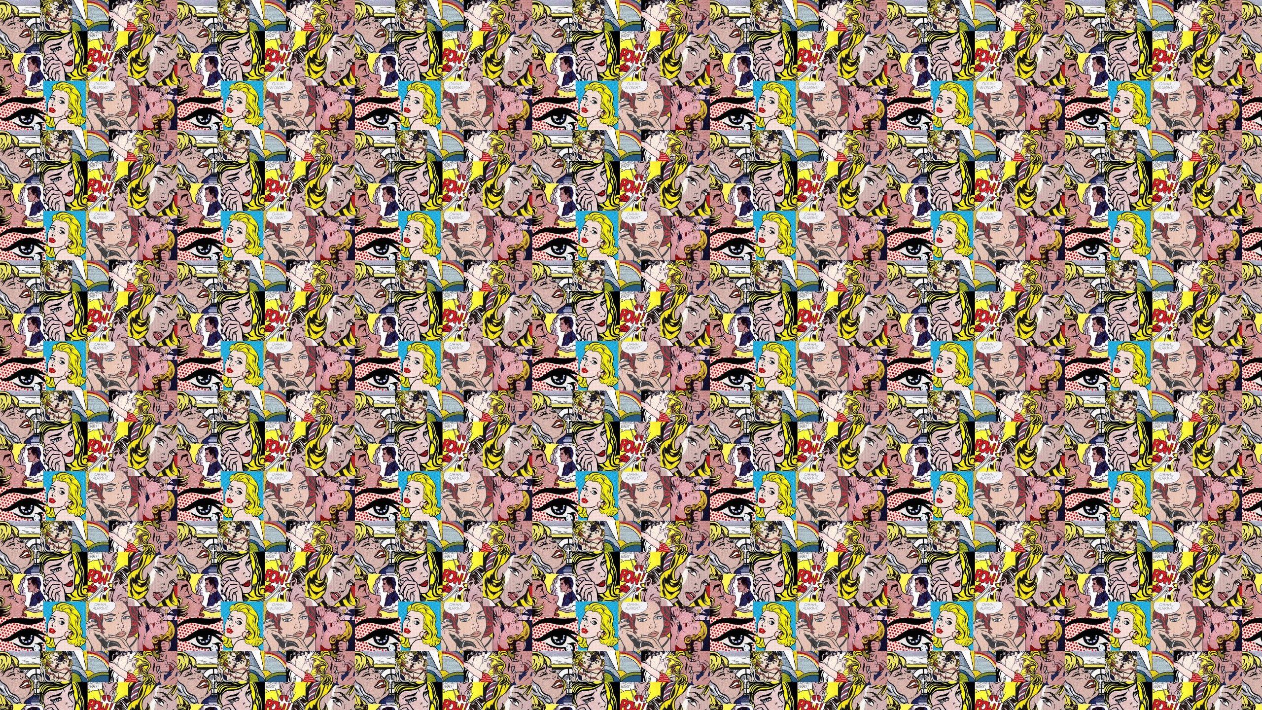 2560x1440 Pop Art backgroundDownload free cool High Resolution