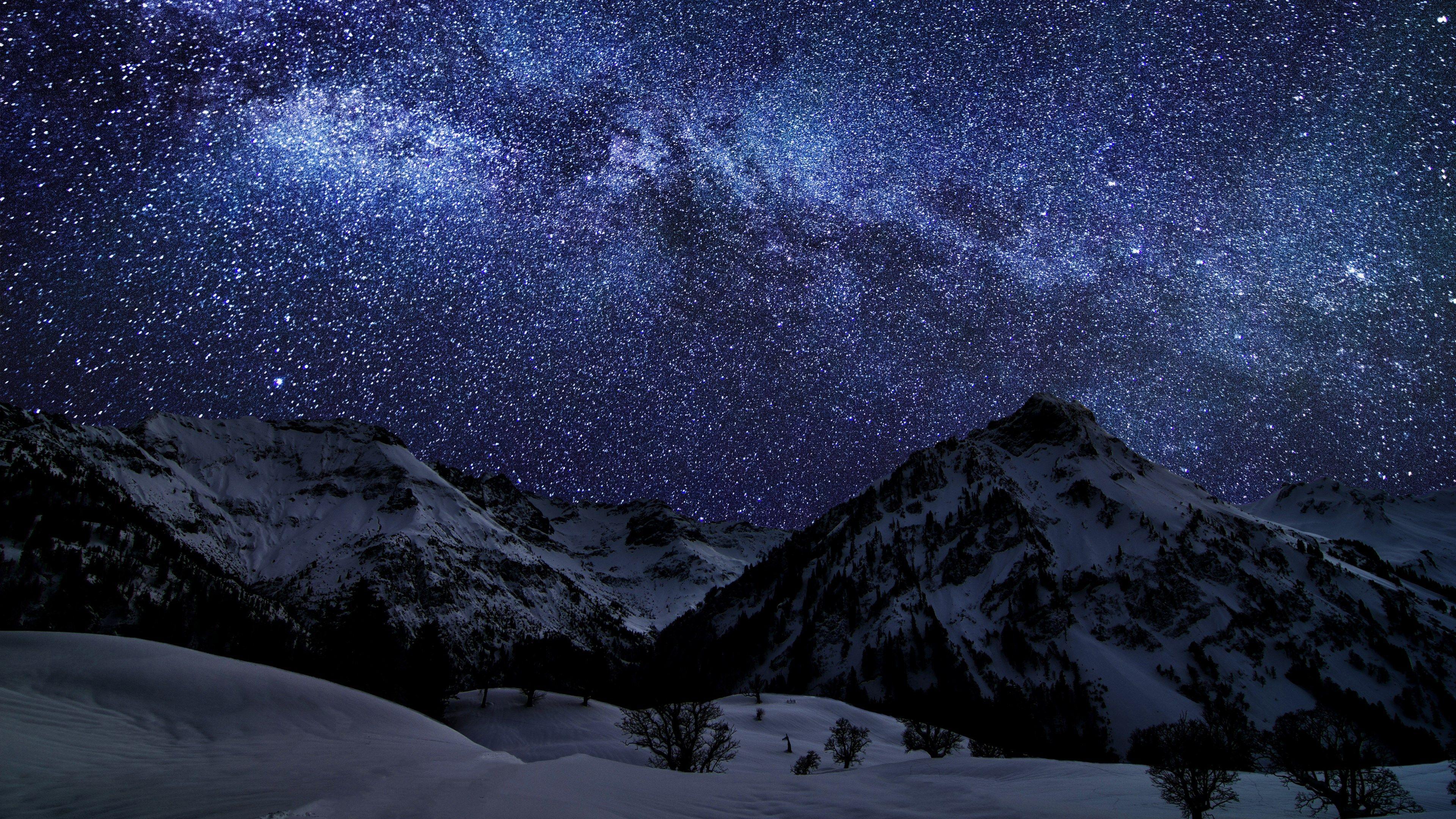 Mountain Night Sky Wallpapers - Top Free Mountain Night Sky Backgrounds -  WallpaperAccess