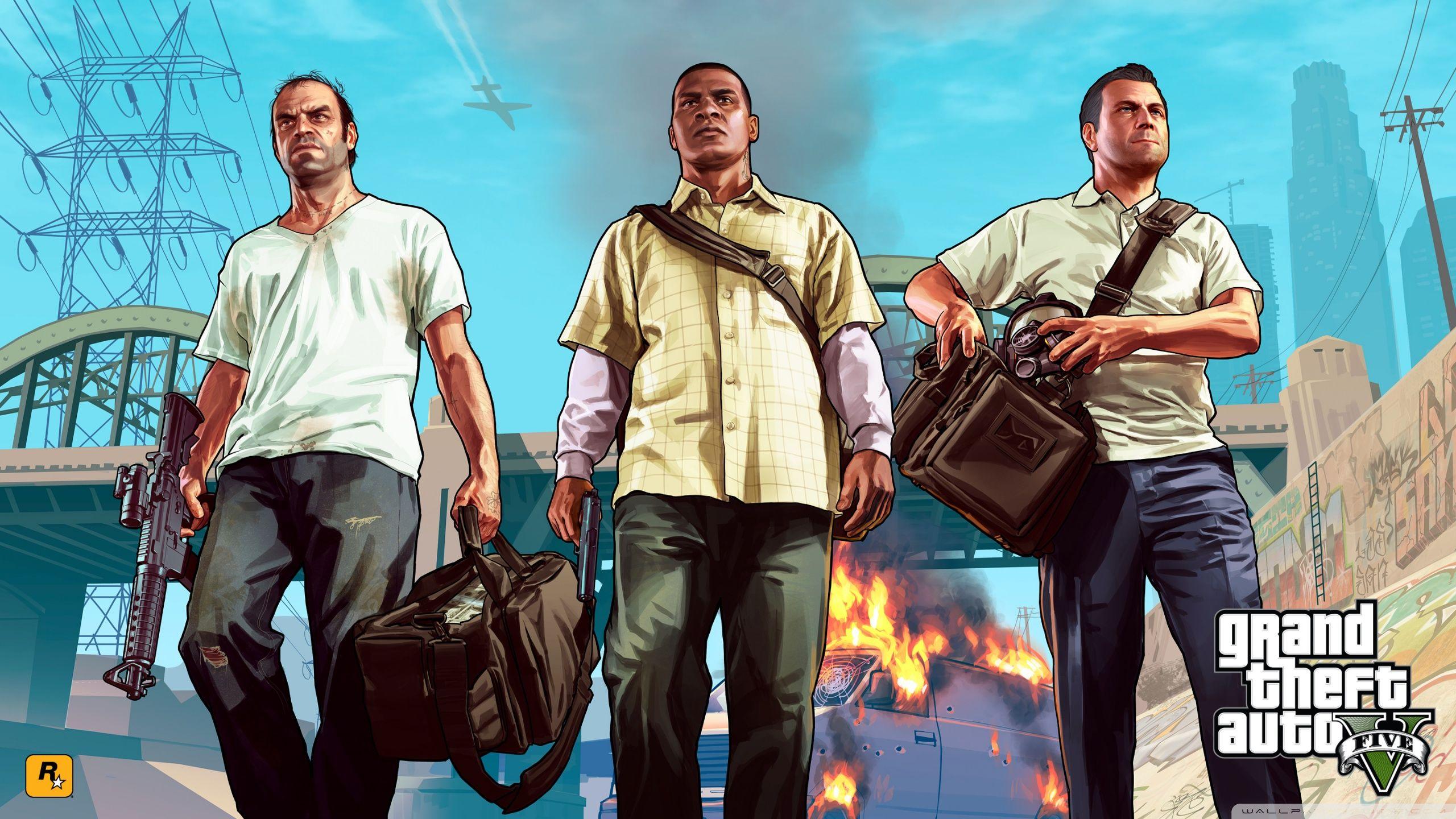 2560x1440 Grand Theft Auto V, Michael & Trevor ❤ 4K HD Desktop