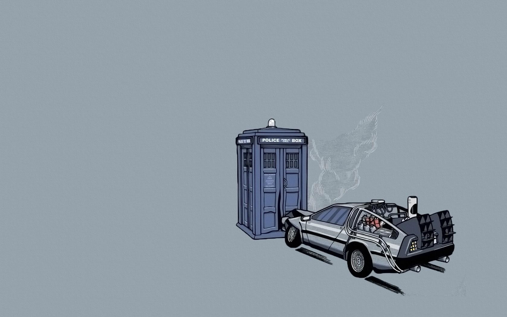 1680x1050 minimalism, Doctor Who, Back To The Future Wallpaper HD / Desktop and Mobile Background