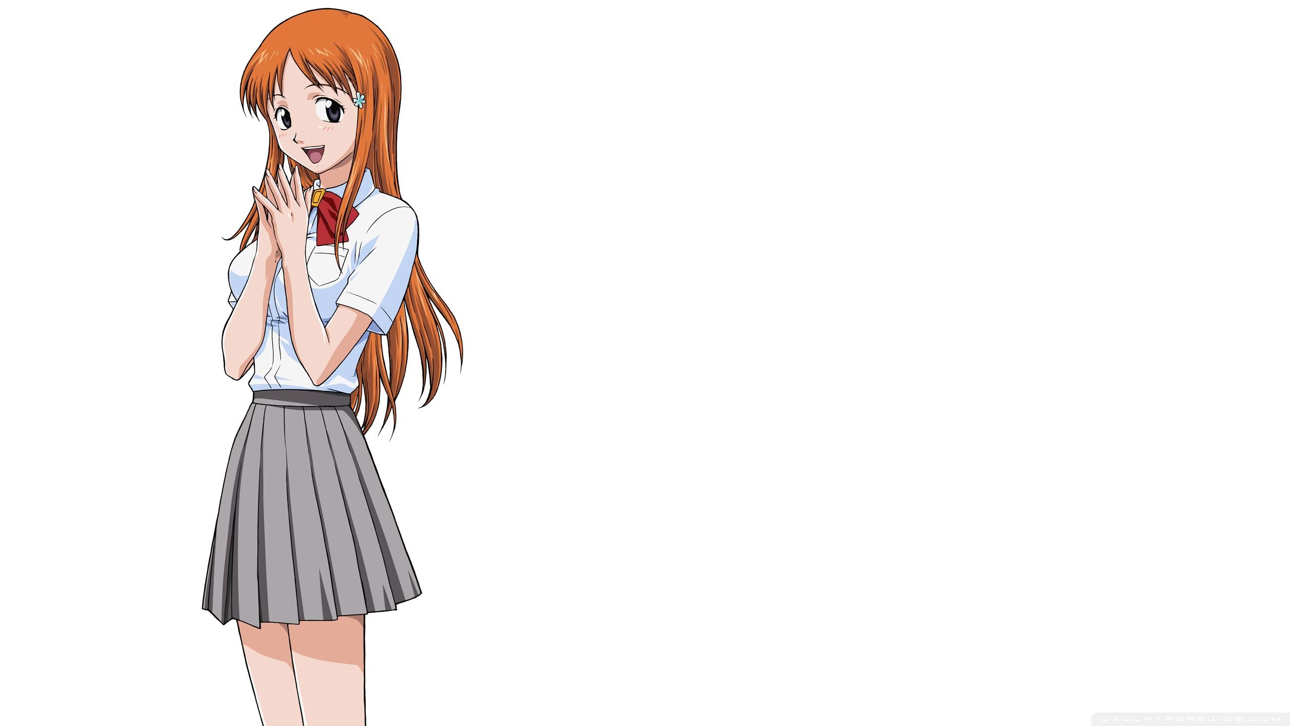 2560x1440 Anime Girl With Orange Hair Ultra HD Desktop Background Wallpaper for 4K UHD TV : Tablet