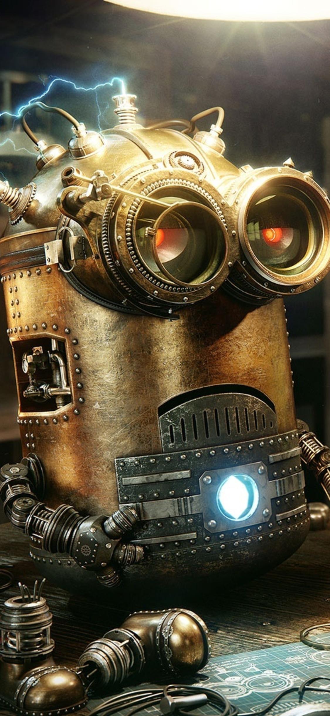 1125x2436 Minions Robot Steampunk iPhone XS, iPhone iPhone X HD 4k Wallpaper, Image, Background, Photo and Picture