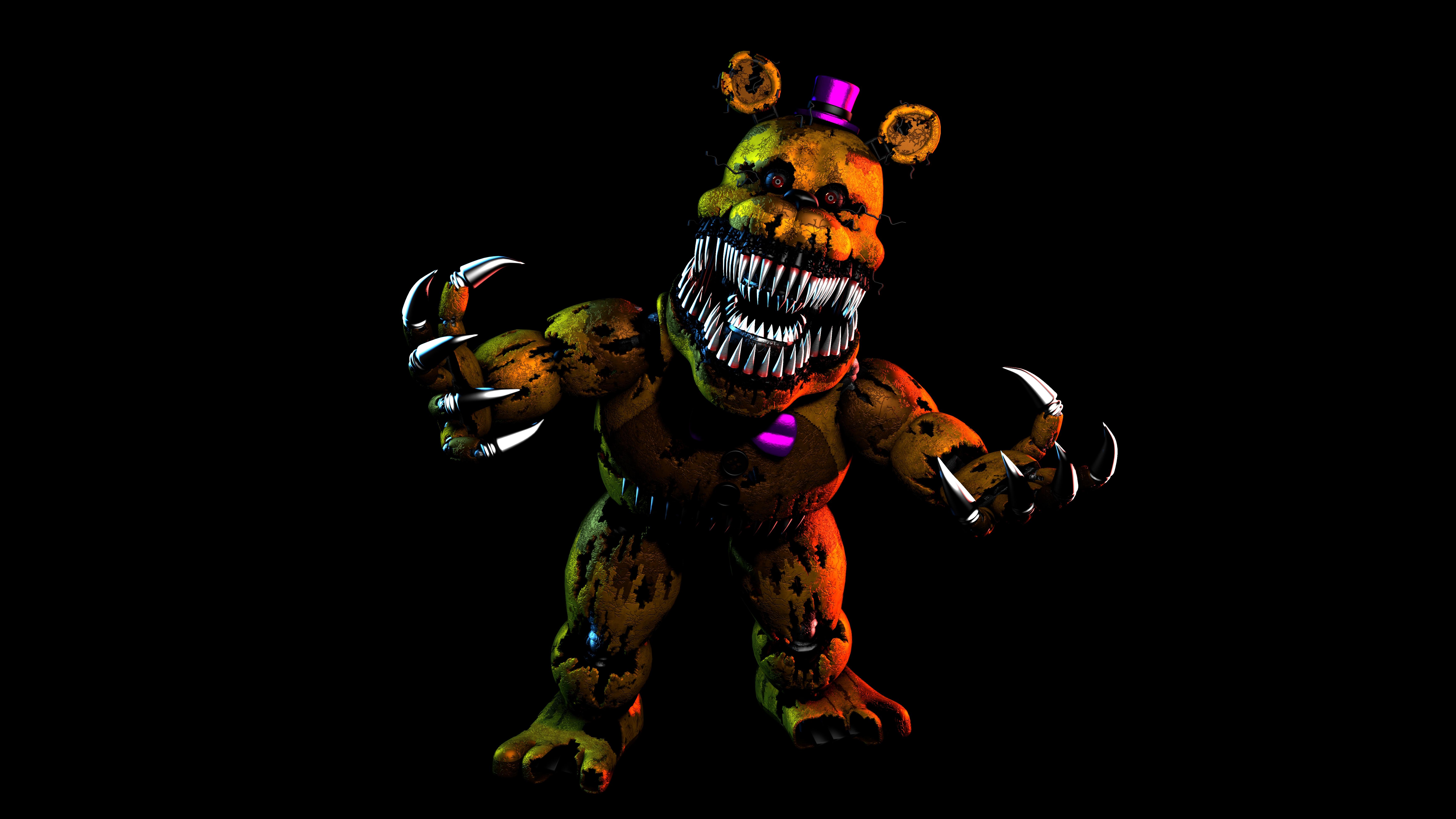 7000x3937 Nightmare Golden Freddy (Five Nights at Freddy's) HD Wallpaper and Background