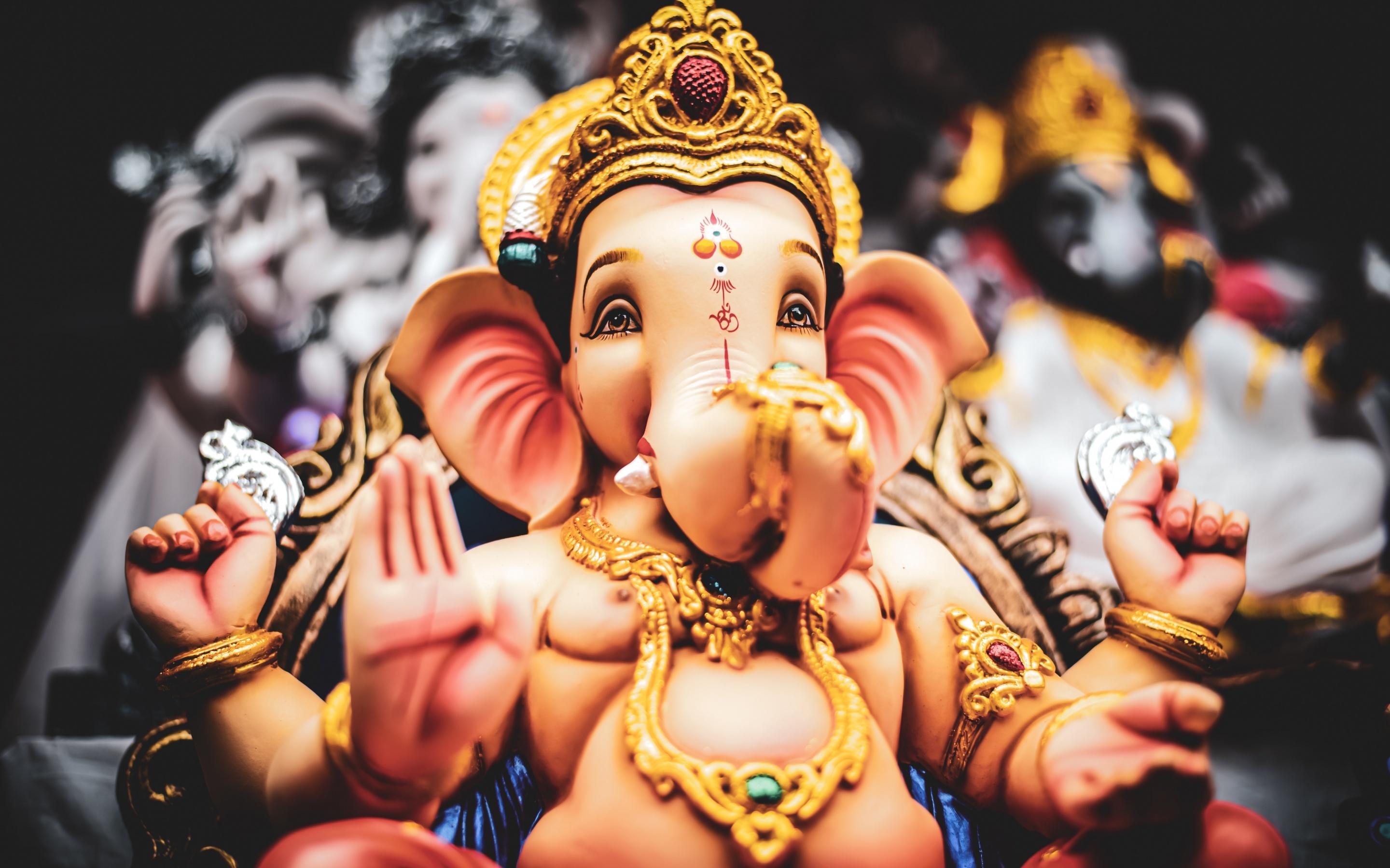 2880x1800 Ganapati Bappa Wallpaper 4K, Lord