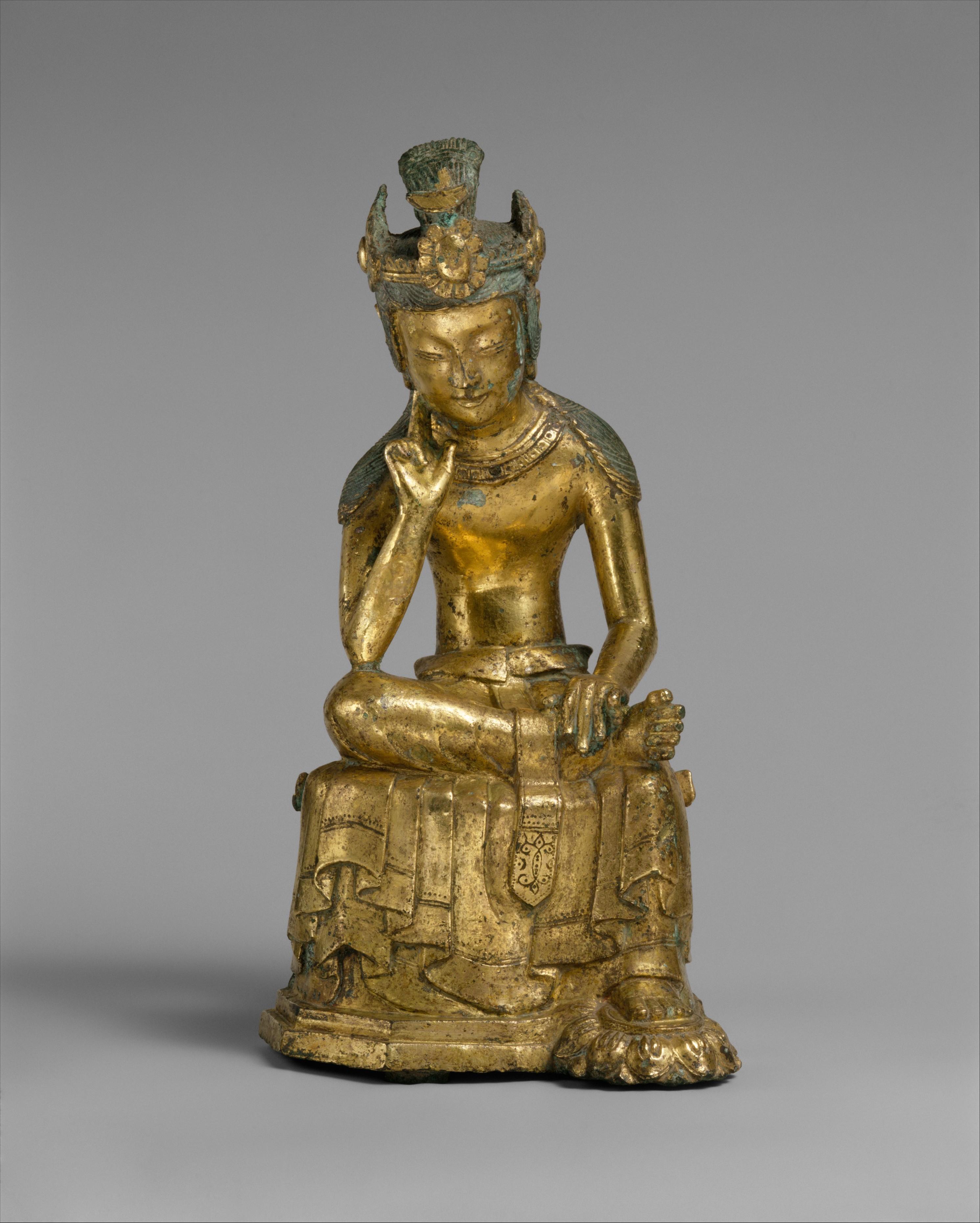 2984x3722 Pensive bodhisattva. Korea. Three Kingdoms period (57 BCE–676 CE). The Metropolitan Museum of Art