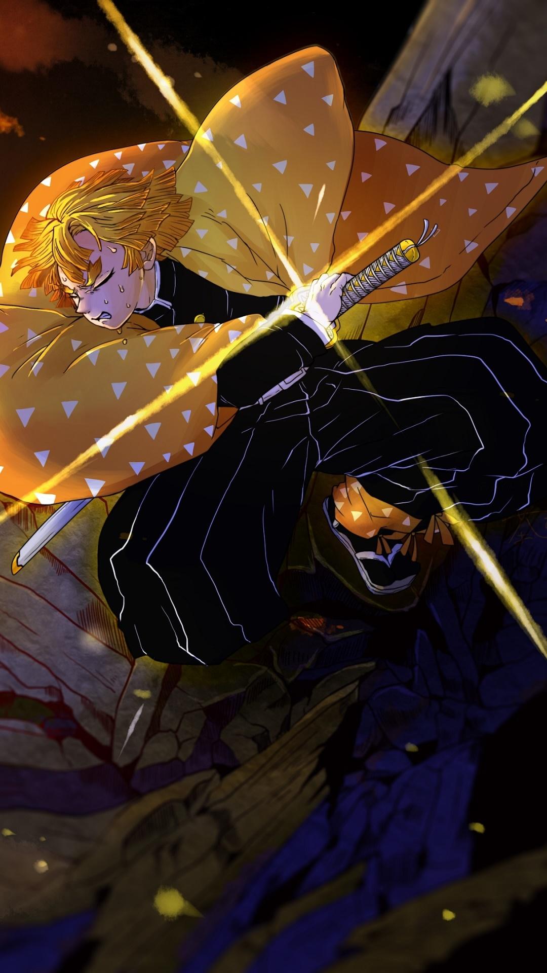 1080x1920 Wallpaper / Anime Demon Slayer: Kimetsu no Yaiba Phone Wallpaper, Zenitsu Agatsuma, 1080x1920 free download