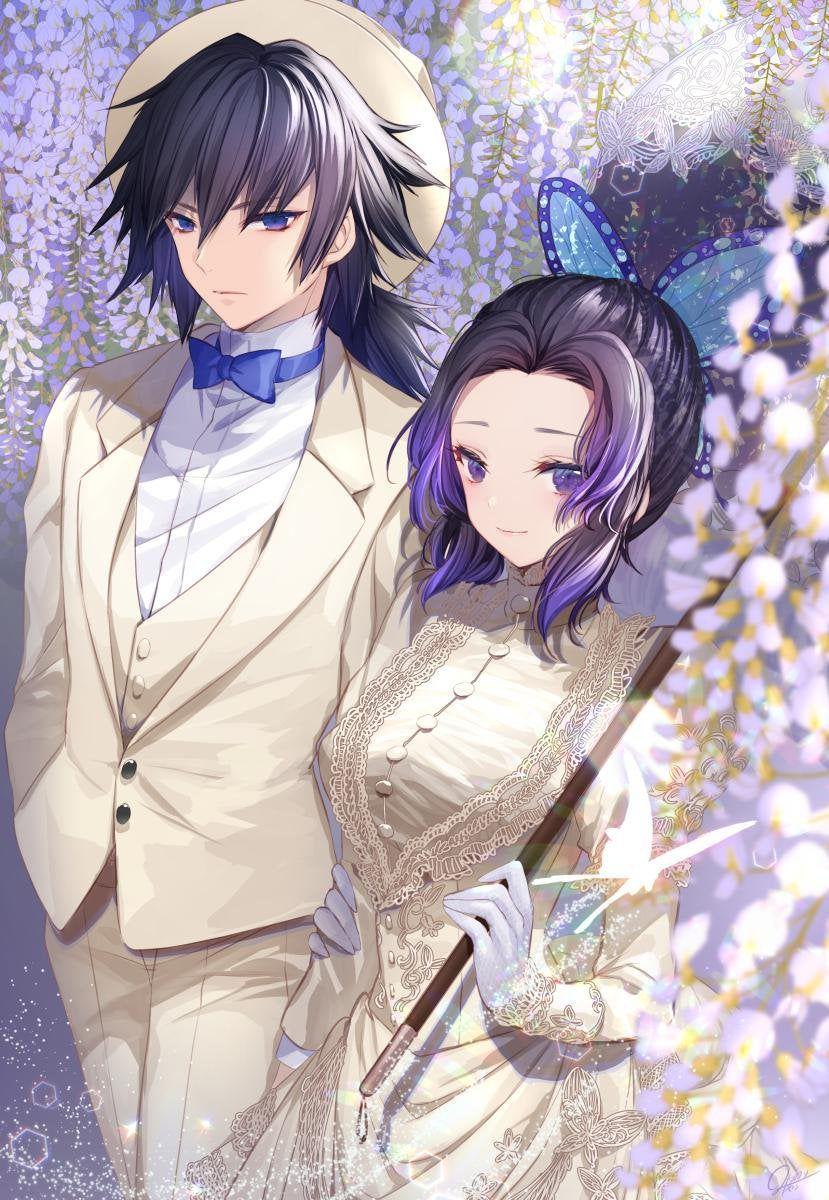 829x1200 Demon Slayer Couple Wallpaper
