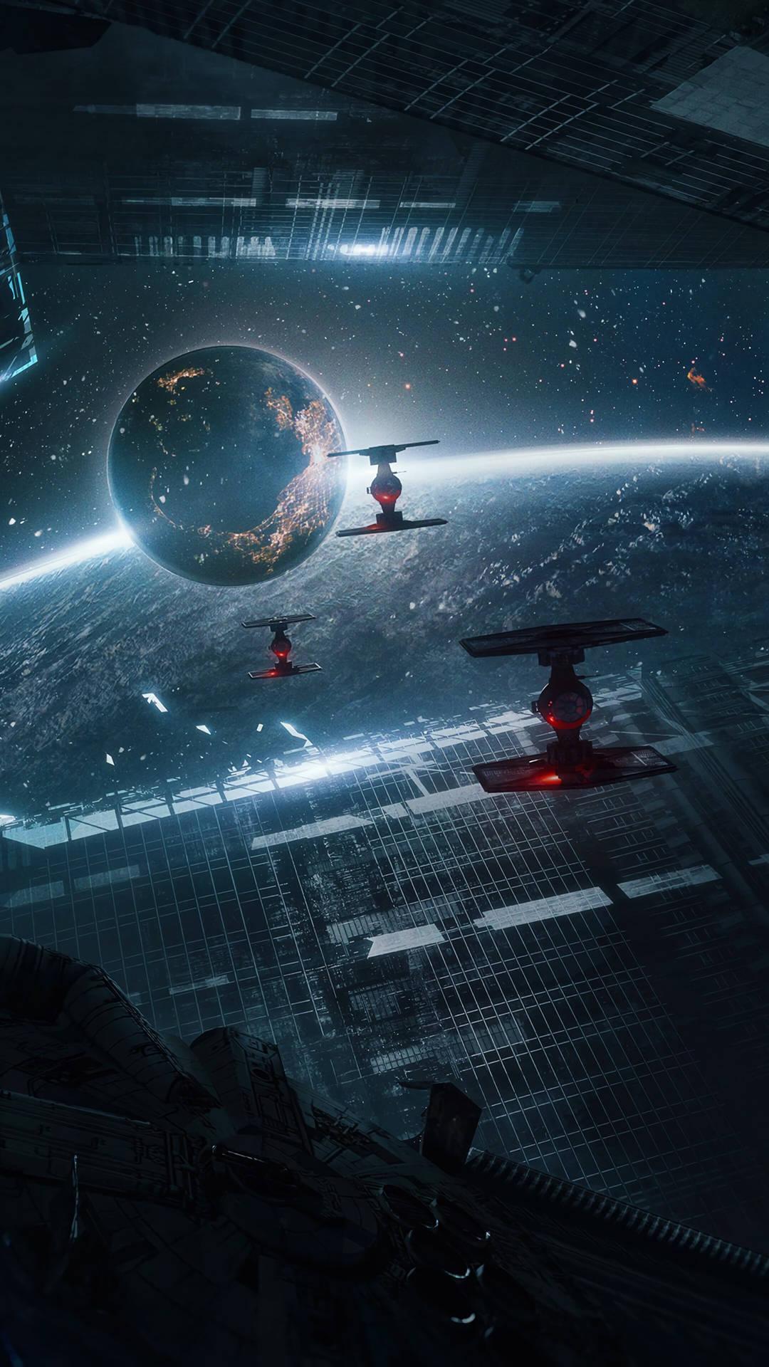 1080x1920 Download Tie Fighters Space 4k Phone Wallpaper