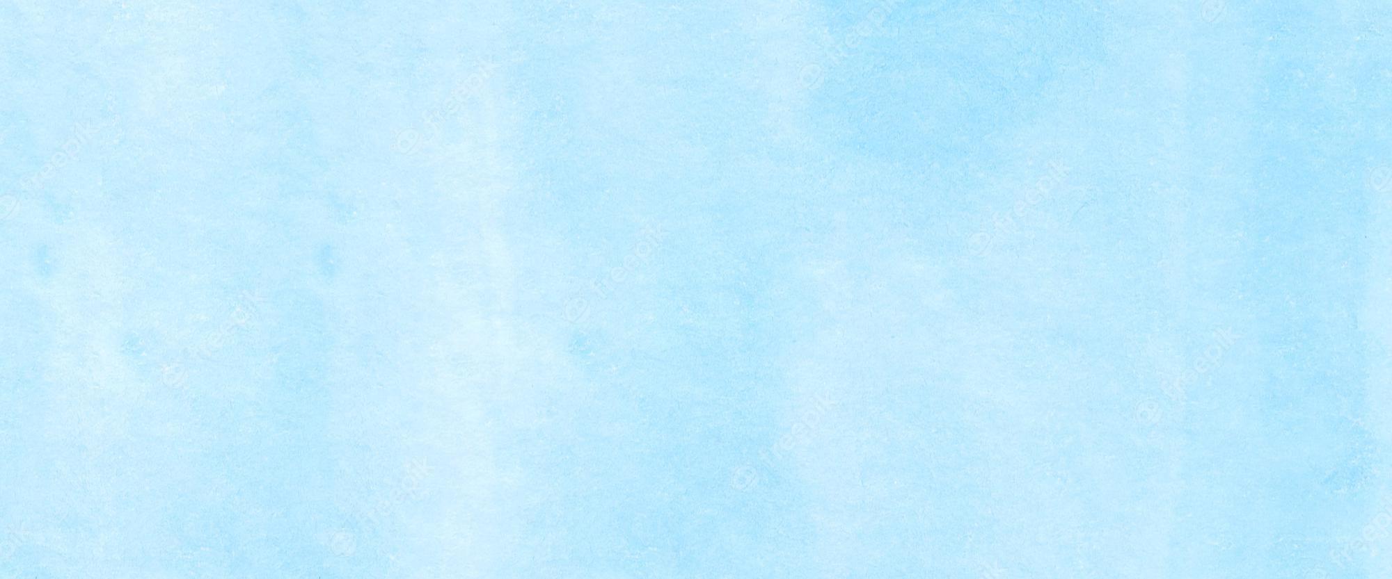 2000x833 Premium Photo. Blue watercolor background, sky in watercolour painting soft textured on wet white paper background, abstract blue watercolor illustration banner, wallpaper