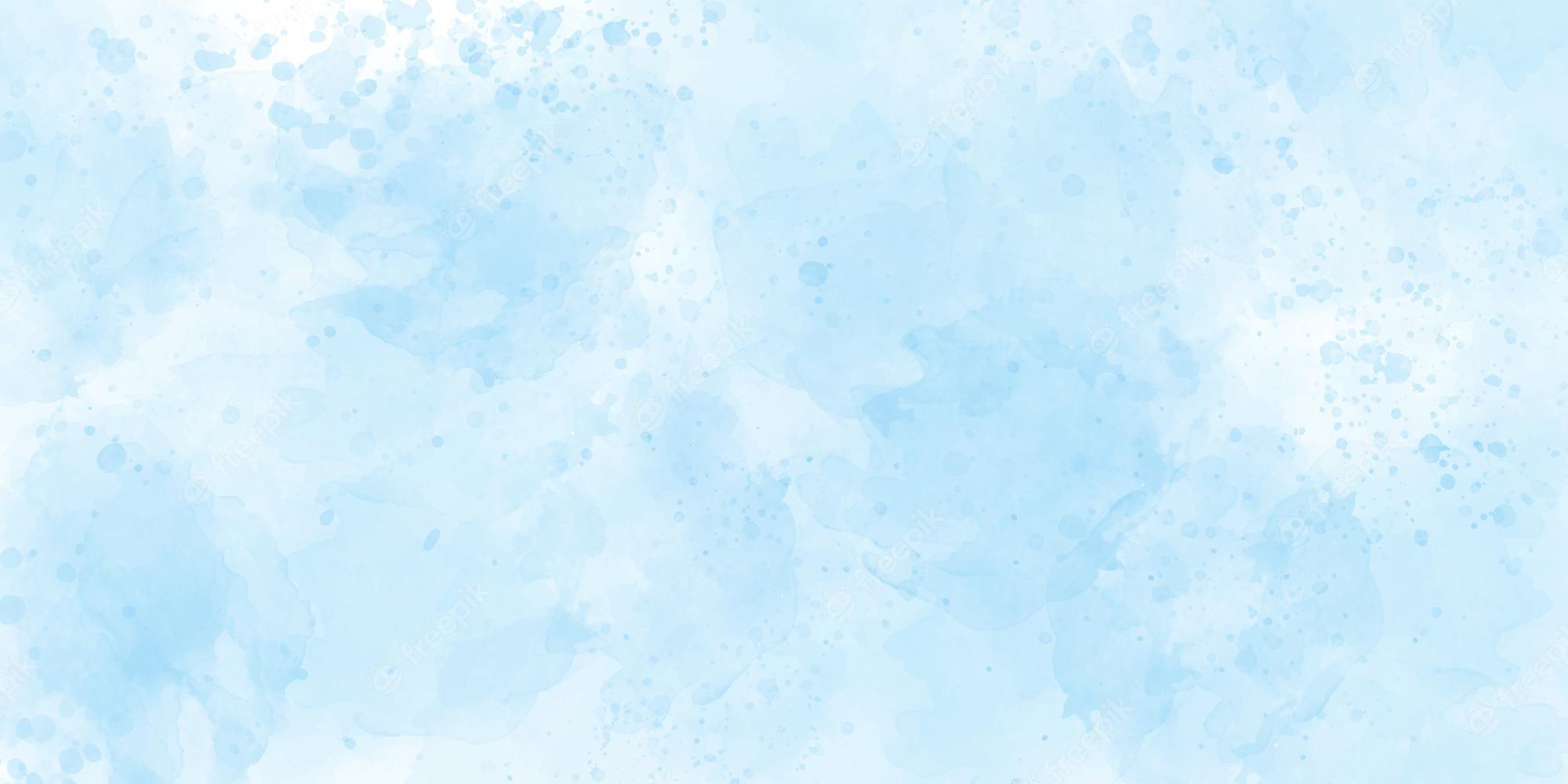 2000x1000 Premium Vector. Soft blue watercolor background, color splashing, watercolor abstract wet hand drawn for wallpaper
