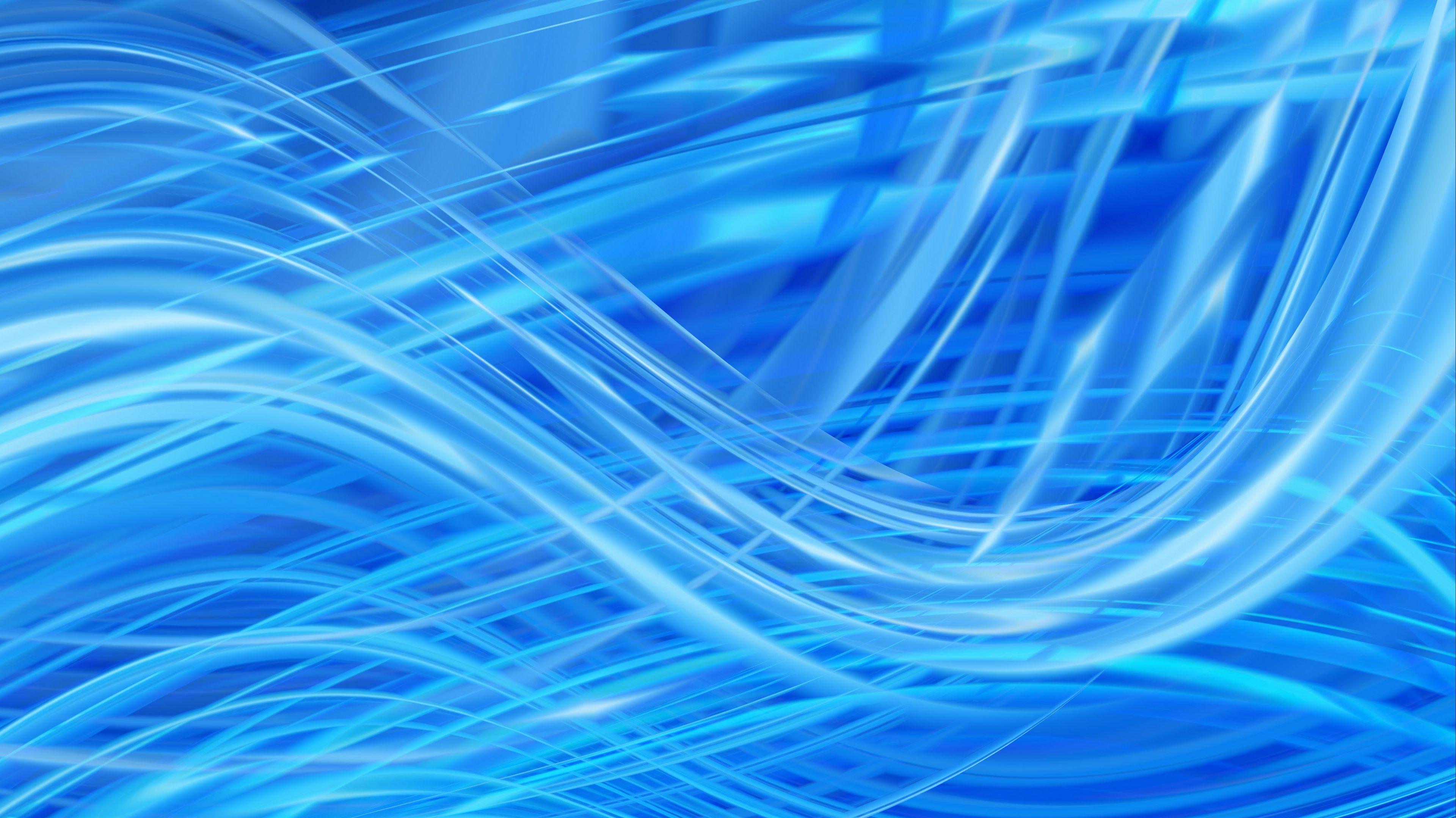 3840x2160 Download wallpaper 3840x2160 lines, wavy, blue, cyan 4k uhd 16:9 HD background