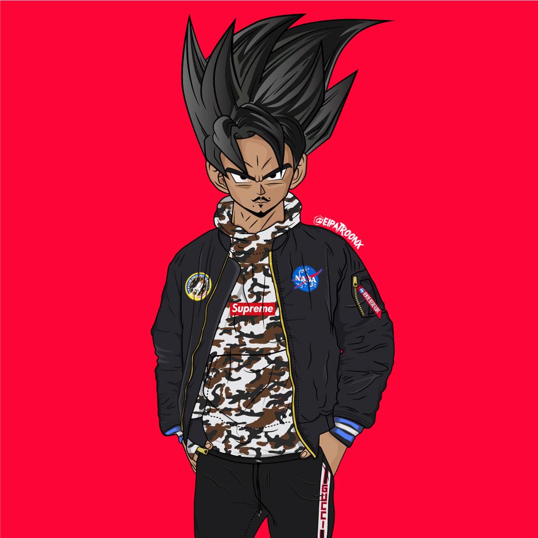 1080x1080 Drip Goku Wallpaper