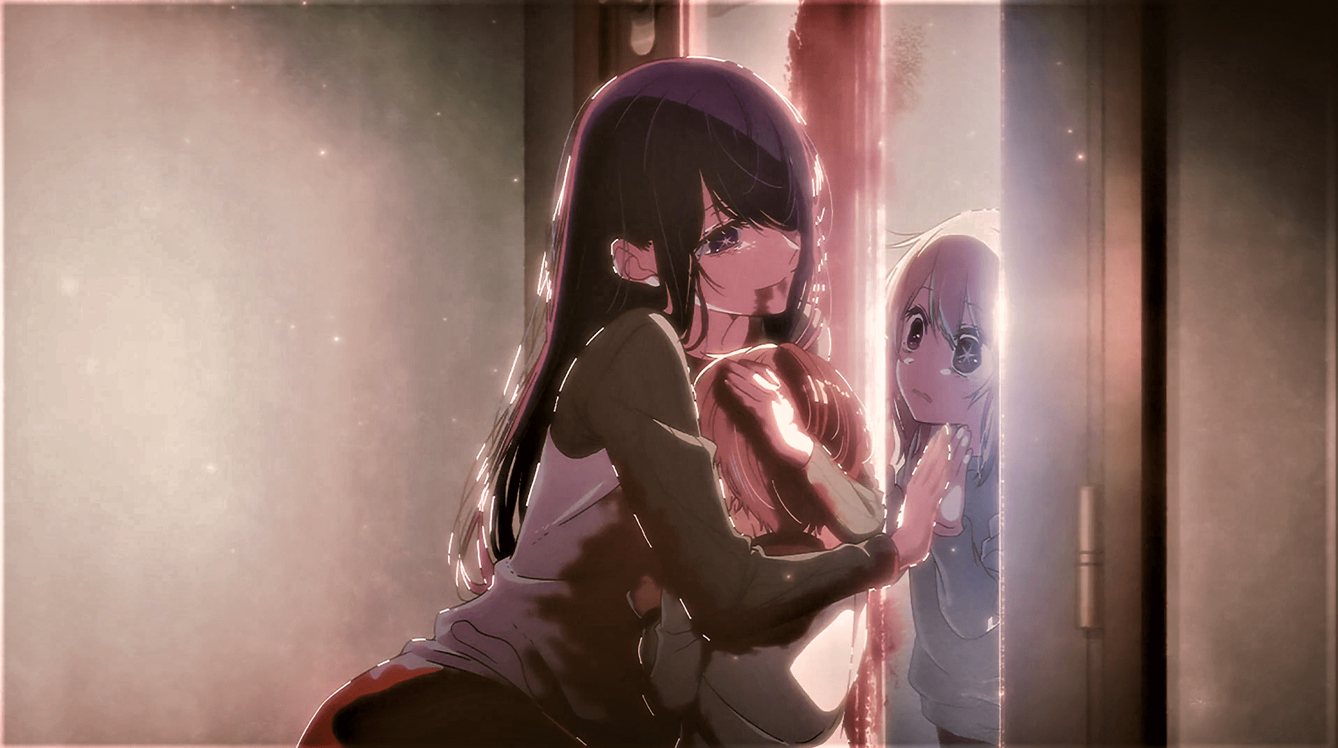 1915x1071 Crying Anime Girls Death Shaking Hair Over One Eye Oshi No Ko Star Eyes Wallpaper:1915x1071