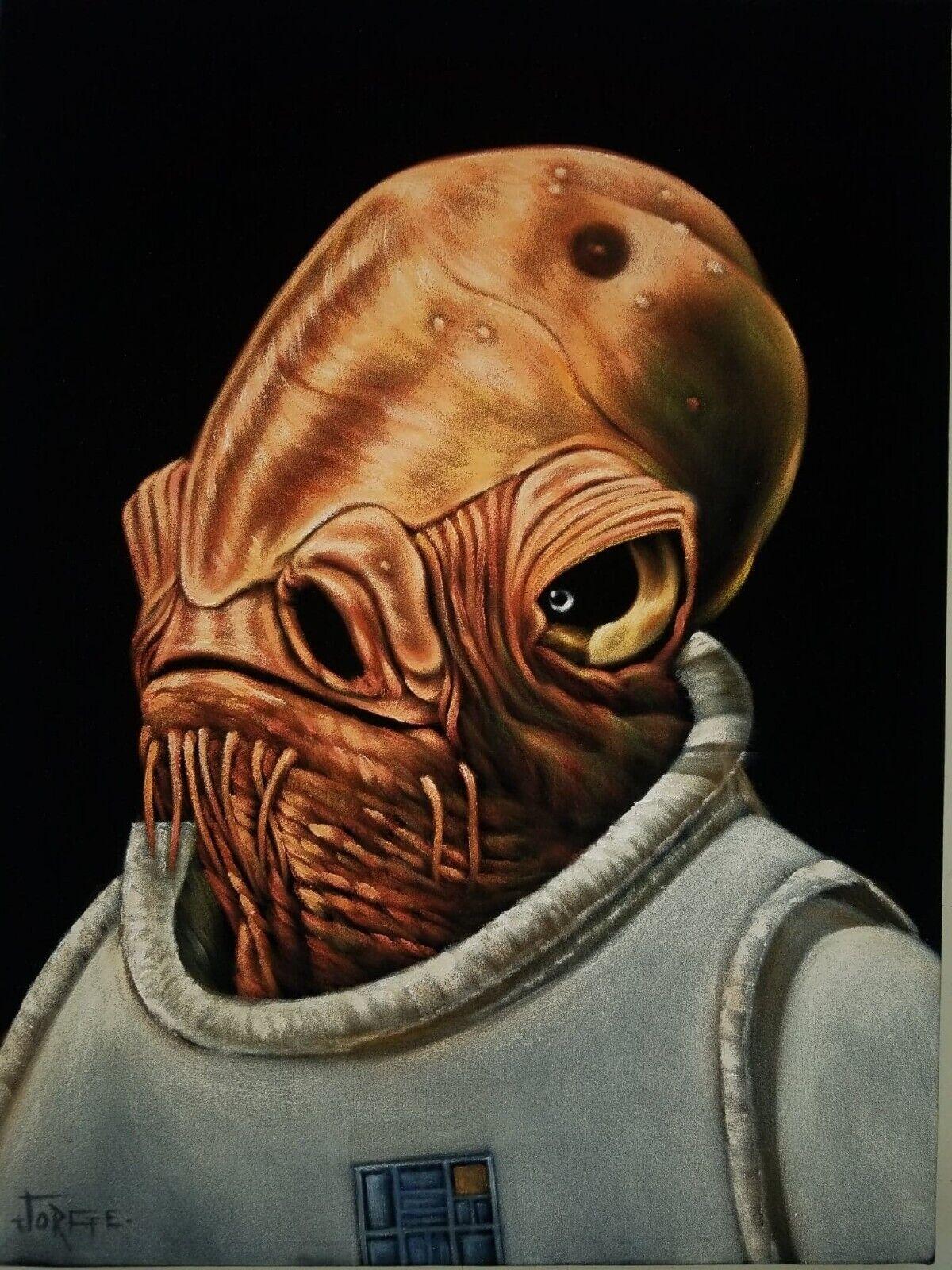 1200x1600 Admiral Ackbar From Star Wars: Oil Painting On Velvet J520 Bc01