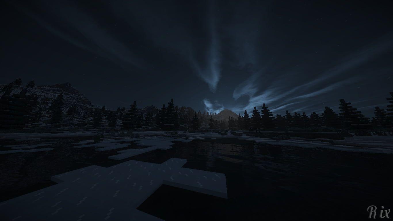 1366x768 Video Game #Minecraft #Mountain #Snow