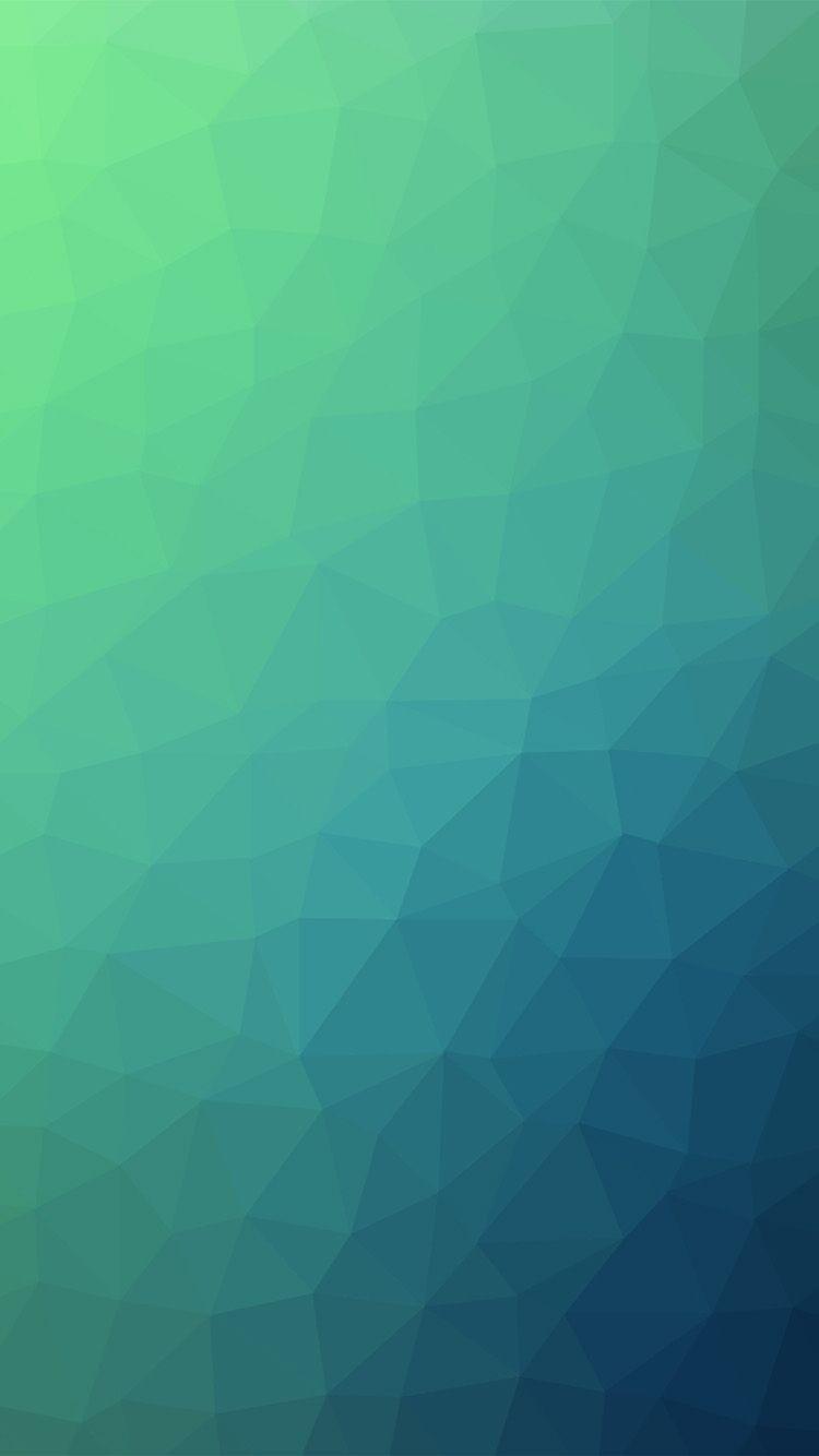 750x1334 iPhone wallpaper. poly art abstract blue green pattern