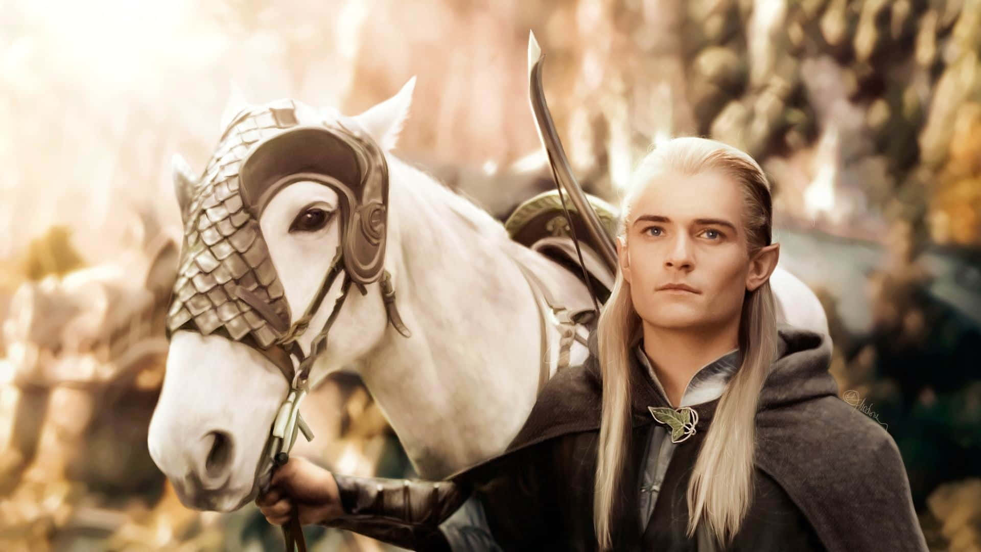 1920x1080 Download A Man With Long Hair Is Standing Next To A Horse Wallpaper