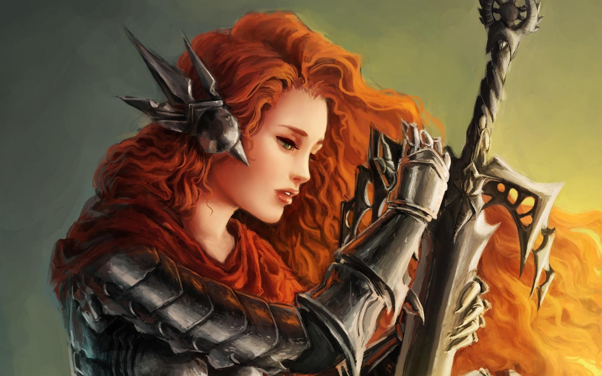 1920x1200 Fantasy Warrior Women Wallpaper