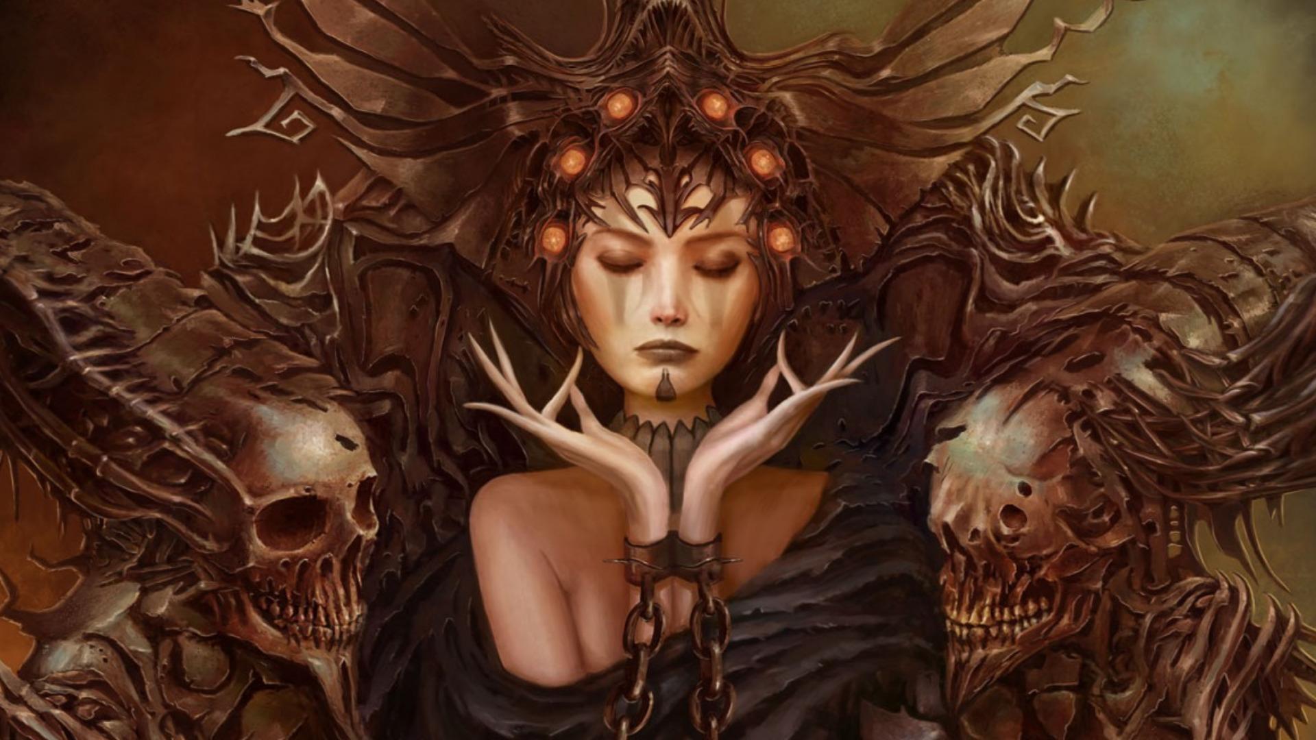 1920x1080 Wallpaper / dark, 3D and abstract, skulls, 1080P, fantasy, princess free download