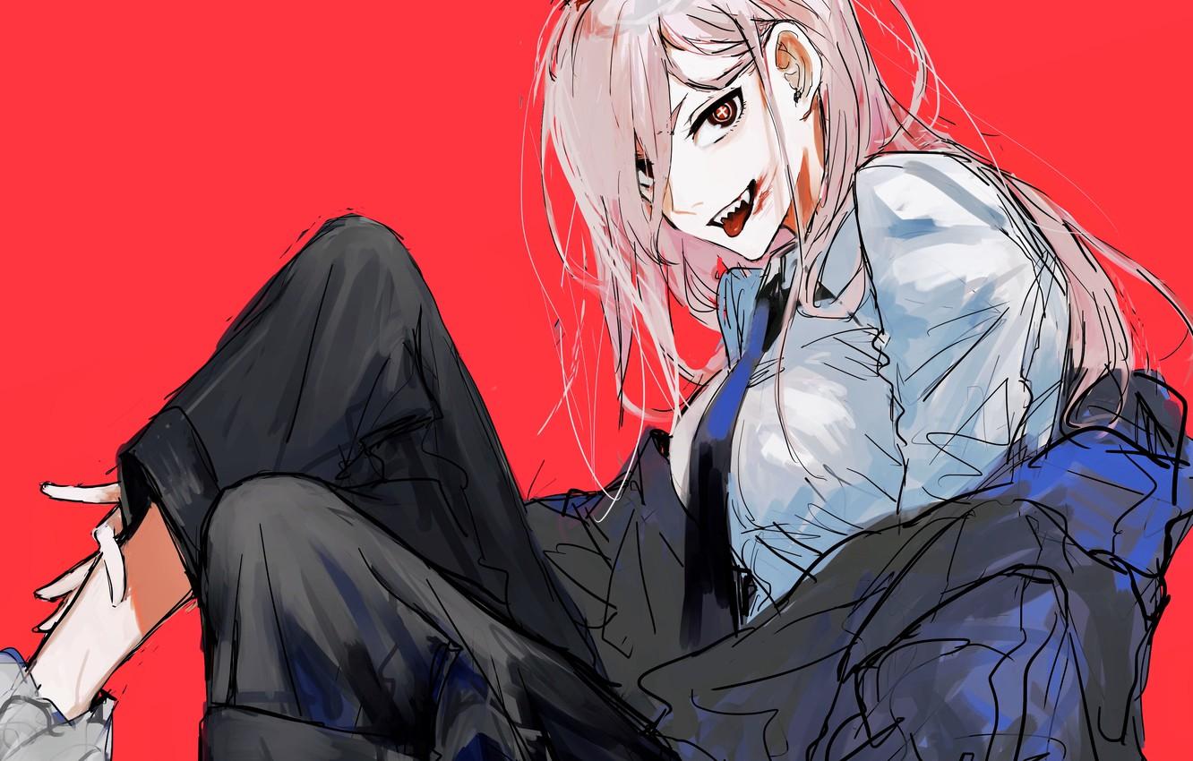 1332x850 Wallpaper girl, blood, the demon, Power, Chainsaw Man image for desktop, section арт