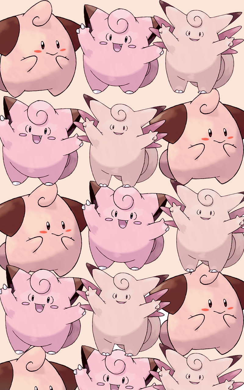 800x1280 Wallpaper Cleffa, Clefairy y Clefable. Pokemon pink, Pokemon, Pokemon image