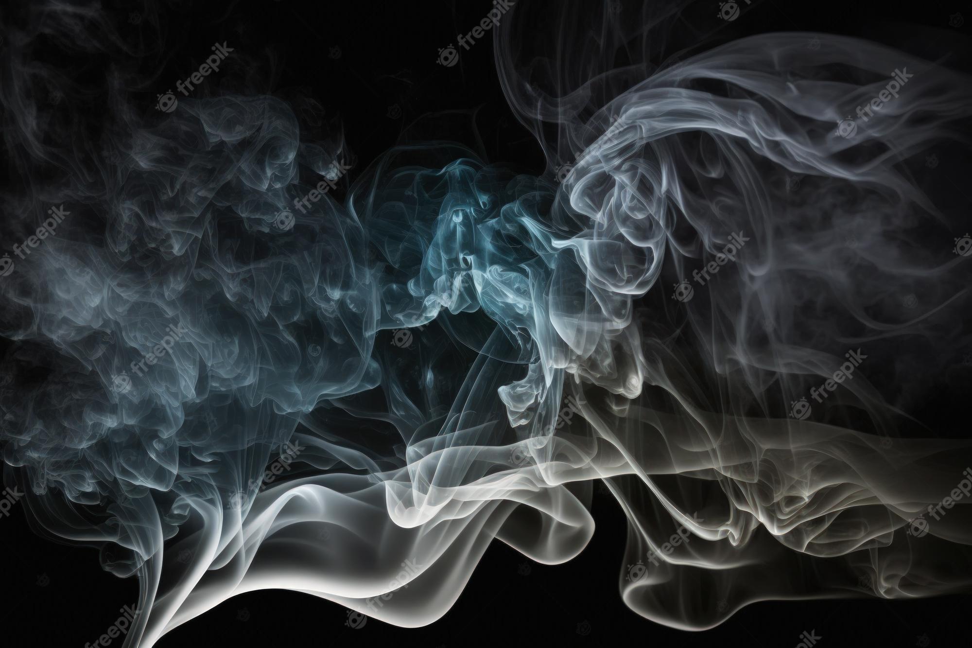 2000x1333 Premium Photo. Effect of mist and fog on a dark background tobacco texture
