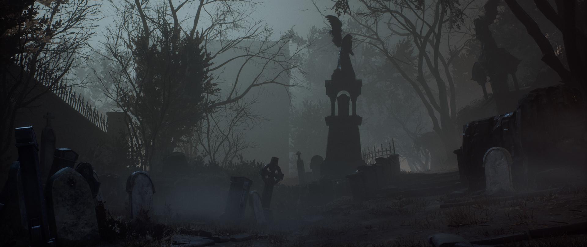 1920x808 Vampyr Video Game Art Gothic Dark Mist London City Cemetery Wallpaper:1920x808