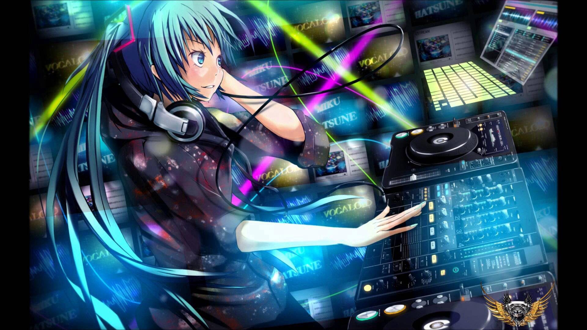 1920x1080 Anime DJ Girl Wallpaper
