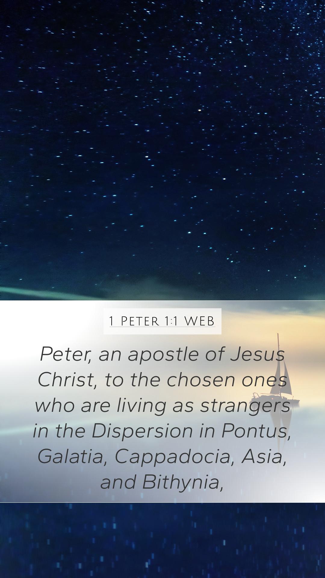 1080x1920 Peter 1:1 WEB Mobile Phone Wallpaper, an apostle of Jesus Christ, to the chosen