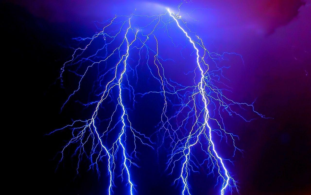 1280x804 Lightning Blue Thunder Storm wallpaper. Lightning Blue Thunder