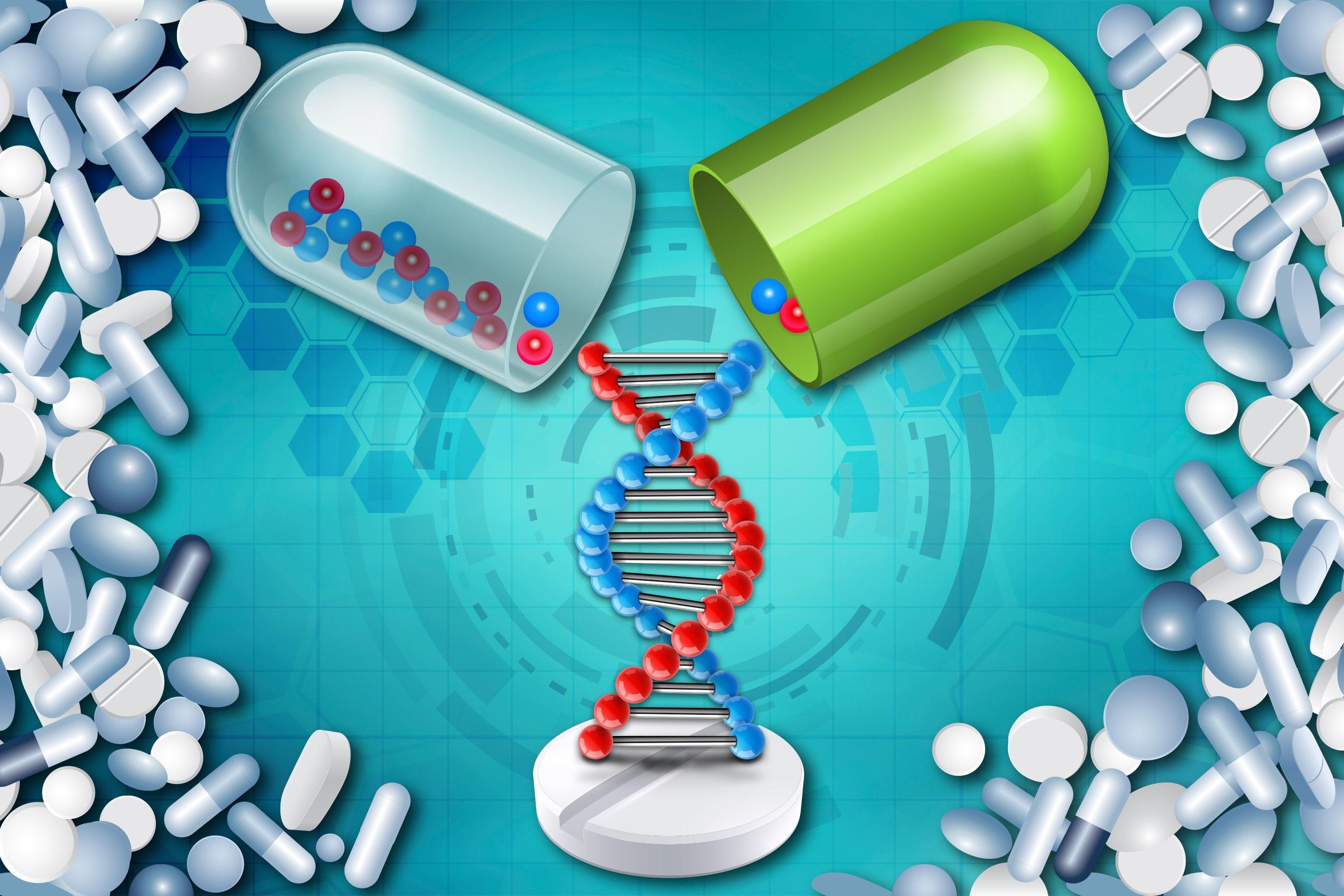 3000x2000 Wallpaper / Capsule, Psychedelic, Detail, Genetics, Biology, Shape, Medical, Still Life, No People, Abstract, Blue Background, Close Up, Multi Colored, Red, 2K, Pill Free Download