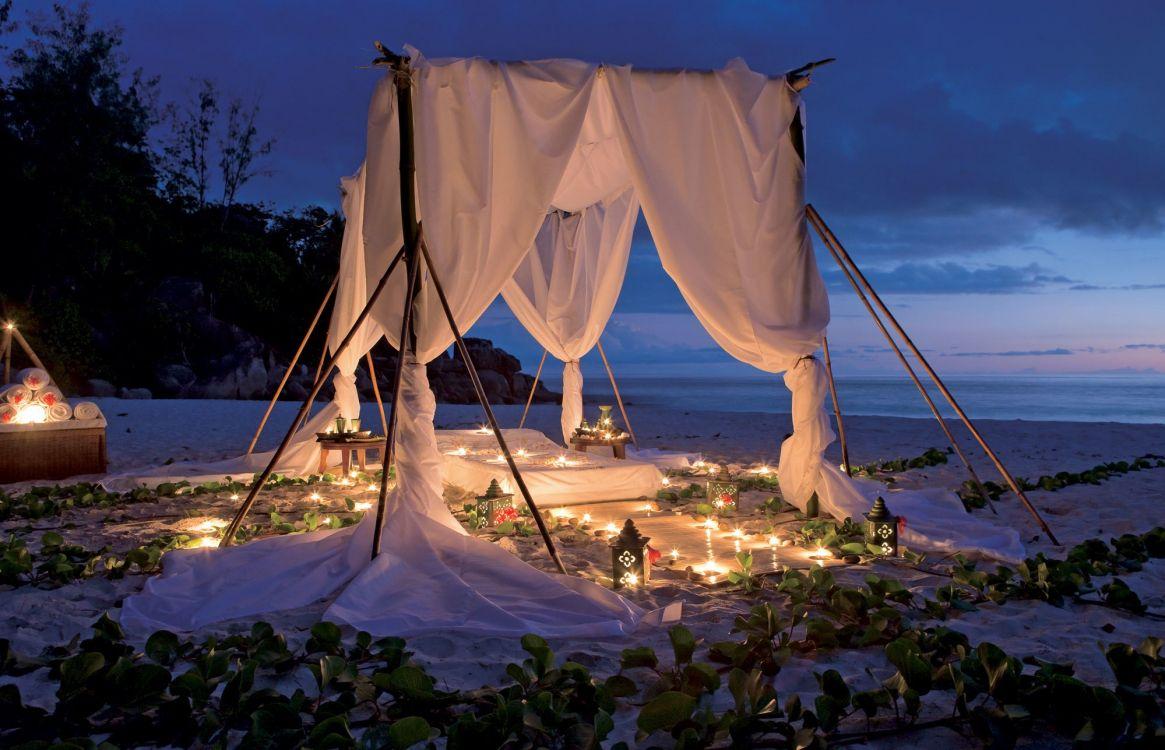1165x750 Fondos de Pantalla Romanticismo, Vacaciones, Mar, Noche, Carpa, Imágenes y Fotos Gratis