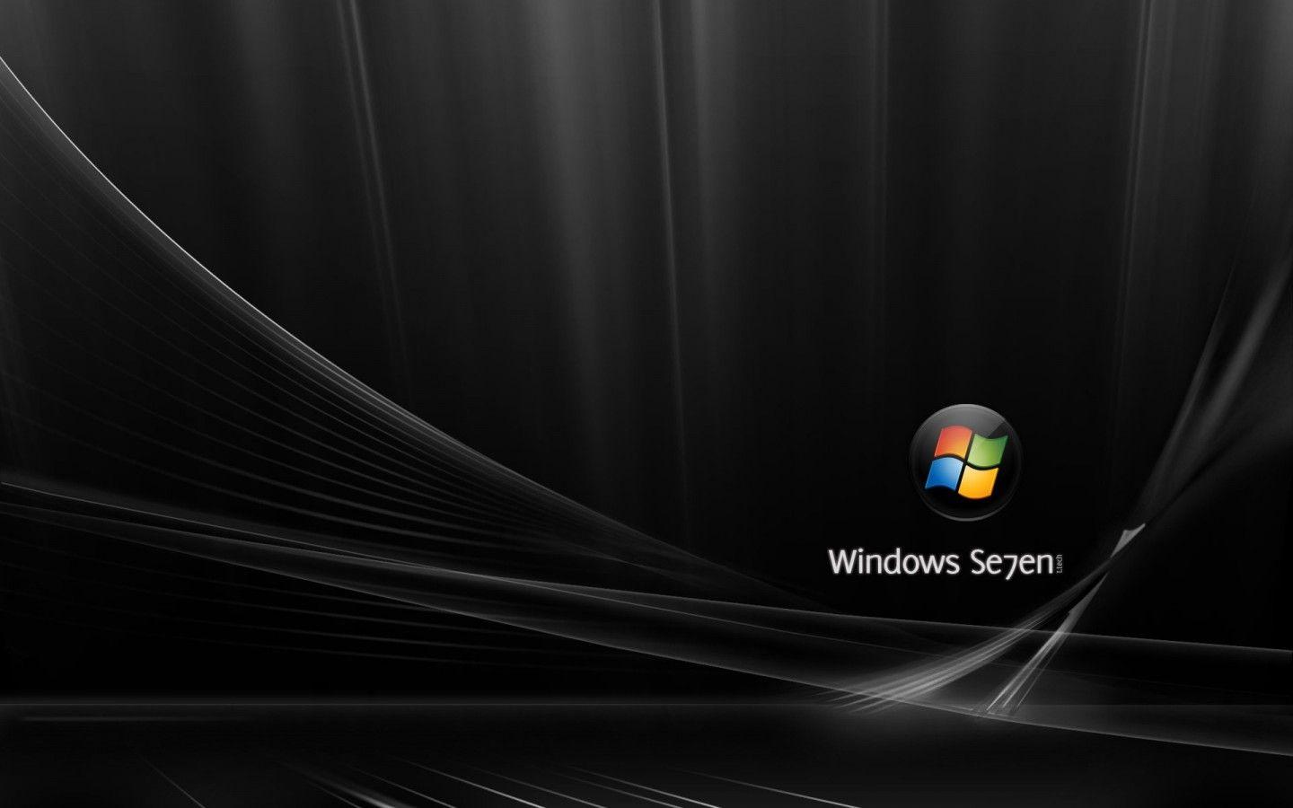 1440x900 win7 #微软#. Black wallpaper, Windows wallpaper, Dark wallpaper