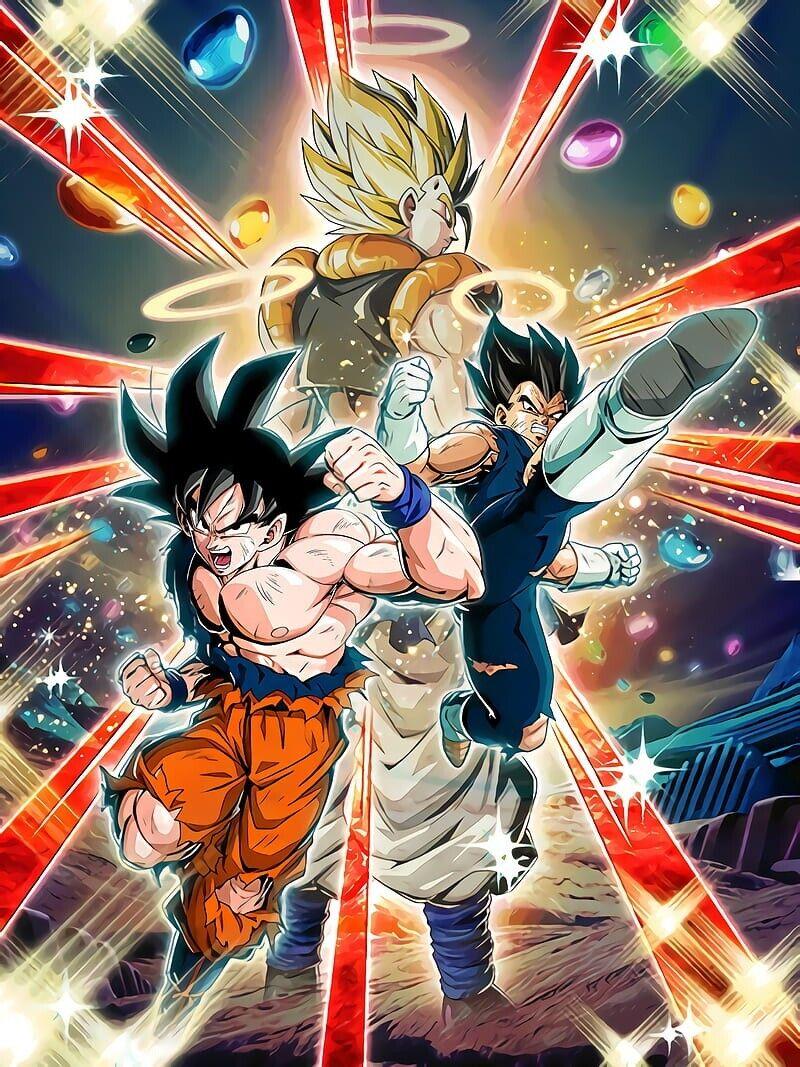 800x1067 Wall Mural Goku and Vegeta, Dragon Ball Z Photo Wallpaper Kids Room 118 x 100