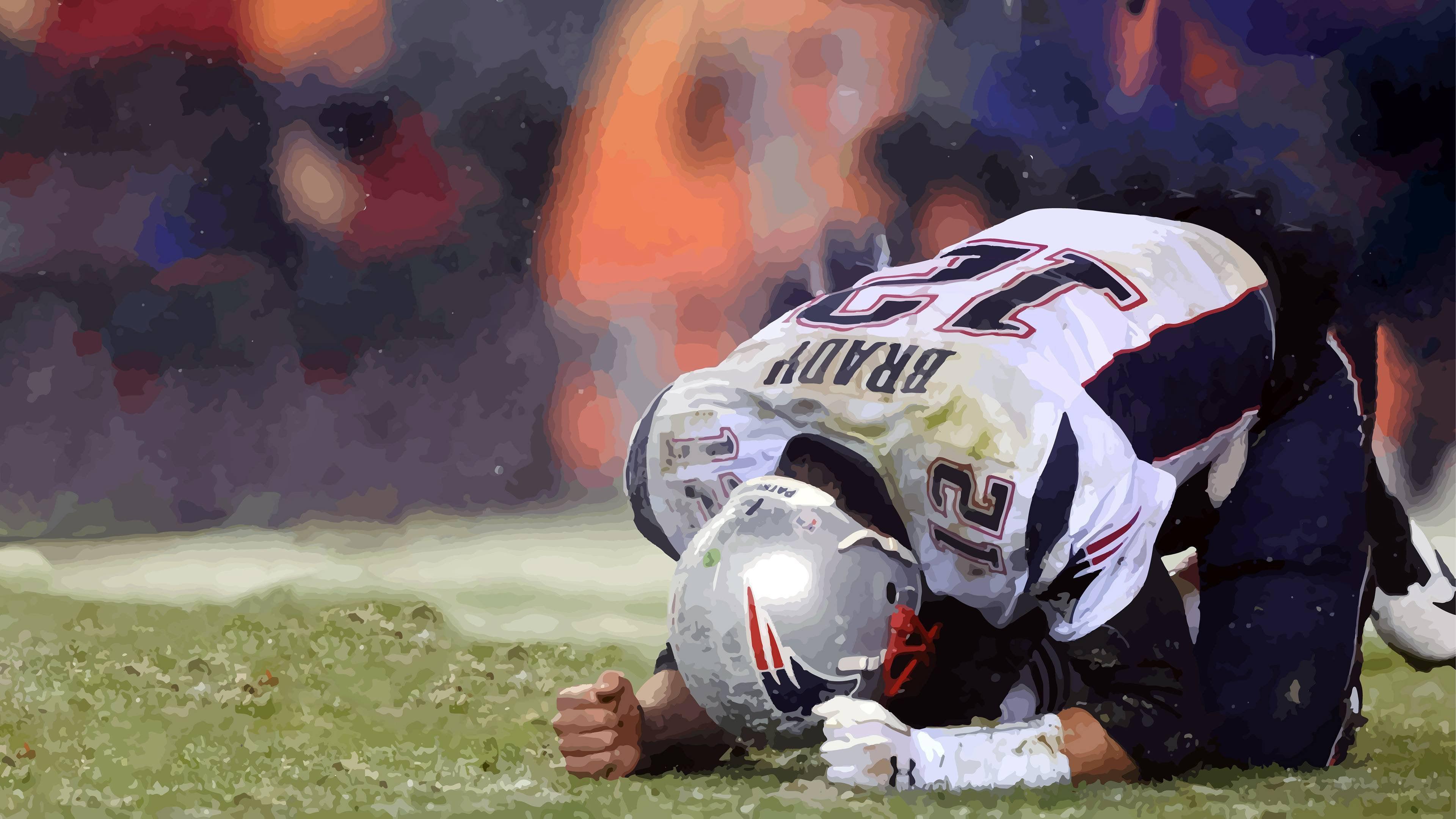 3840x2160 OC 4K Wallpaper of Tom Brady Watching His Defense