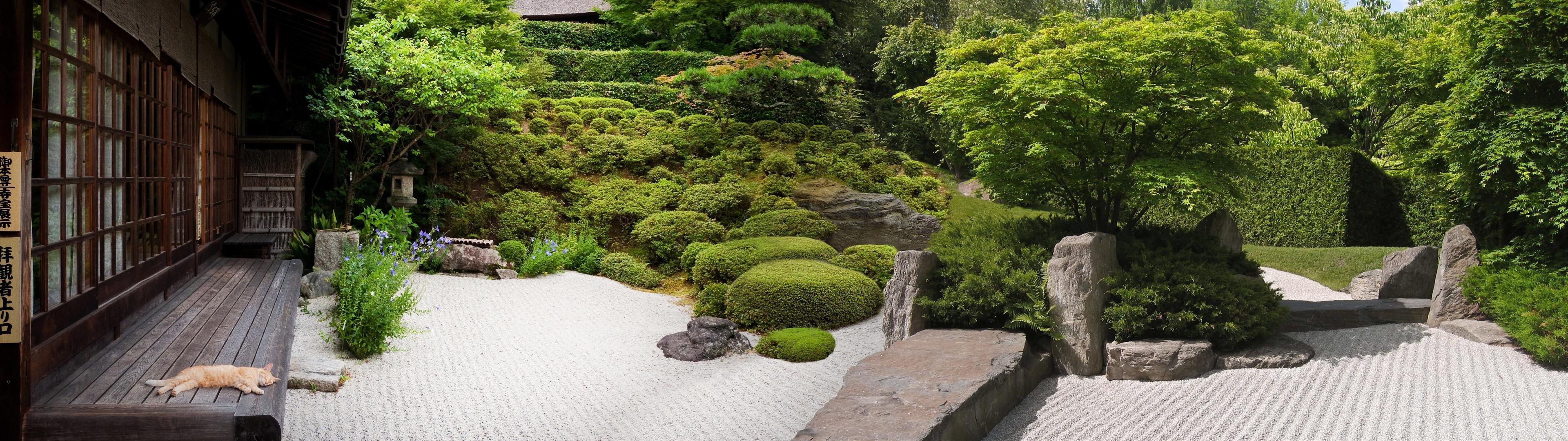 3840x1080 4K, ultrawide, garden, peaceful, dual monitors, calm, dual display, Japan, nature, wide image Gallery HD Wallpaper