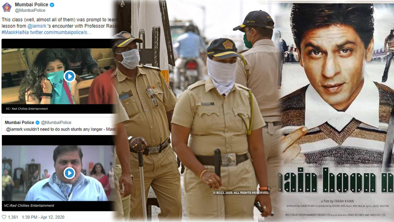 1600x900 Mumbai Police take Shah Rukh Khan's film 'Main Hoon Na' reference to spread awareness during coronavirus pandemic. Hindi Movie News of India