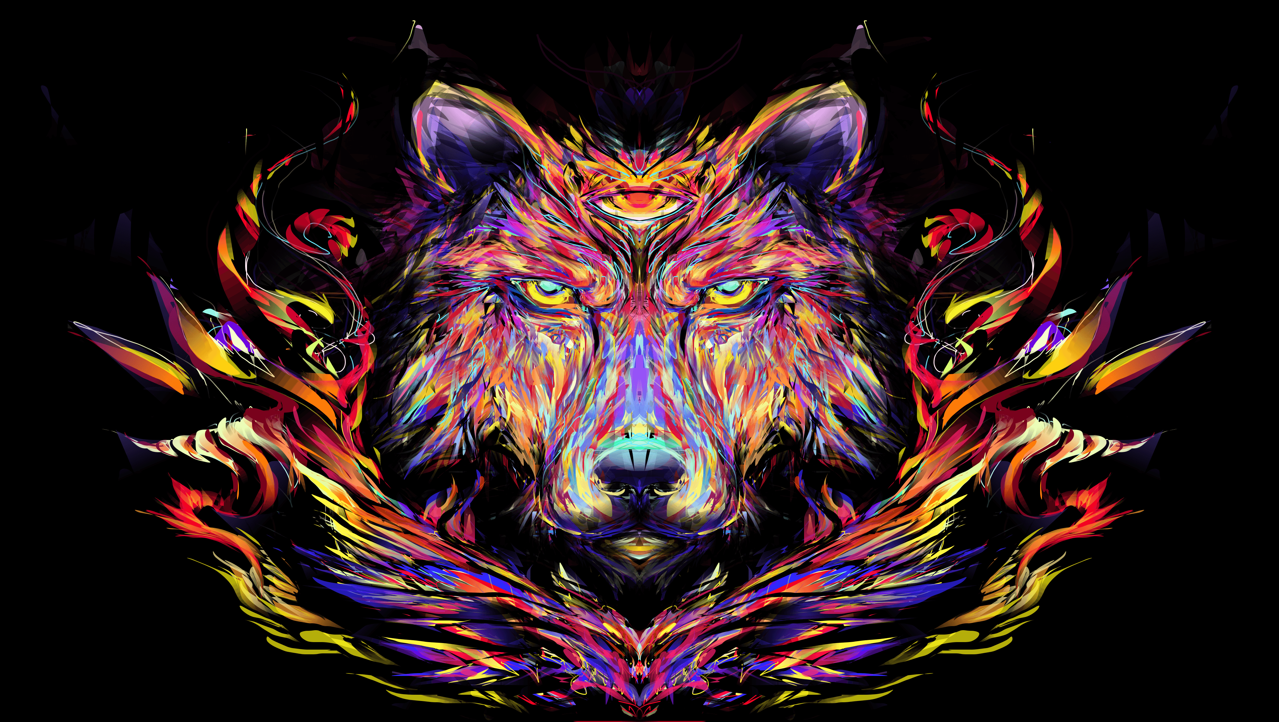 Trippy Wolf Wallpapers - Top Free Trippy Wolf Backgrounds - WallpaperAccess