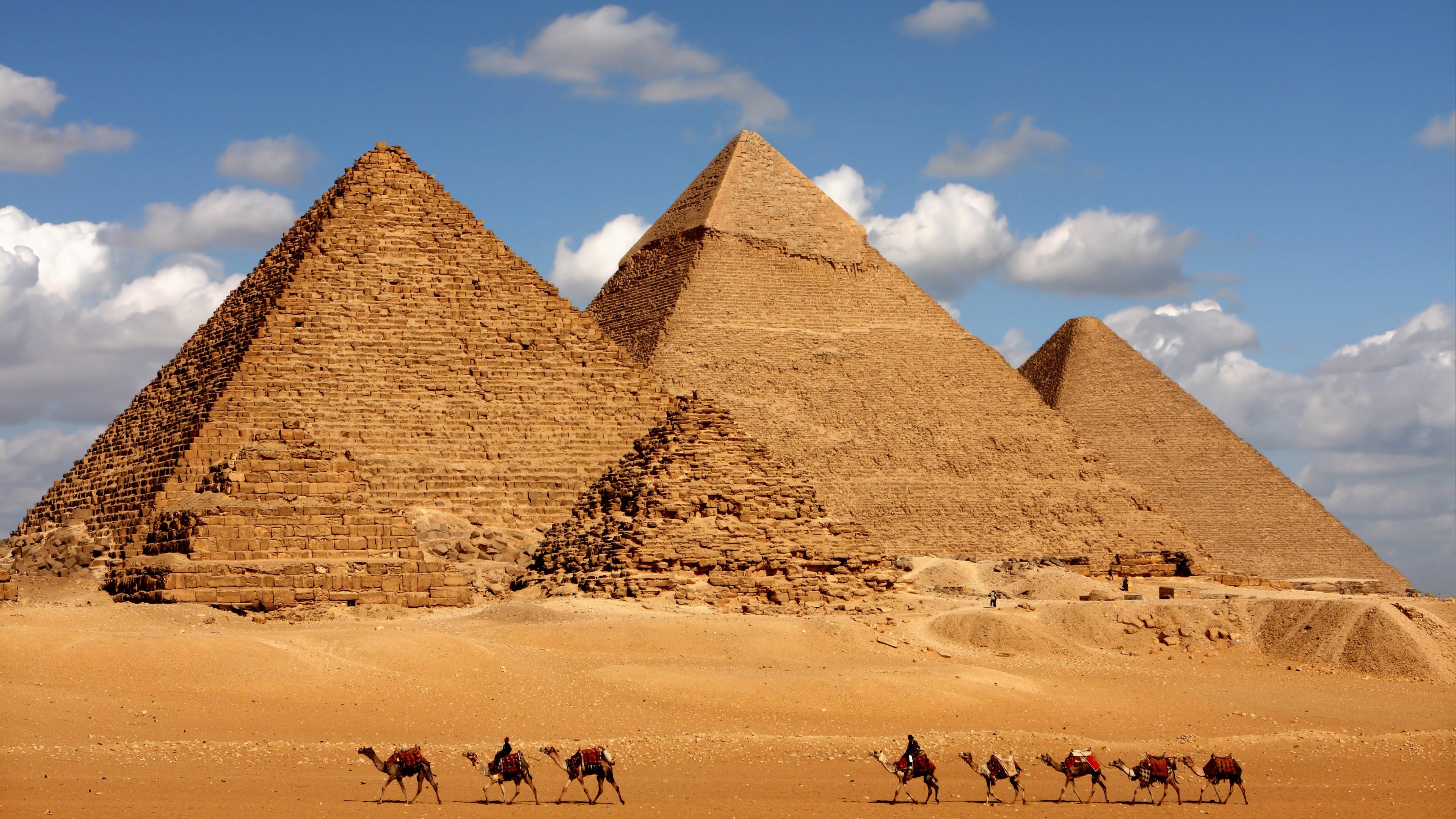 3840x2160 Wallpaper Egypt, pyramid, camel, 8k, Travel