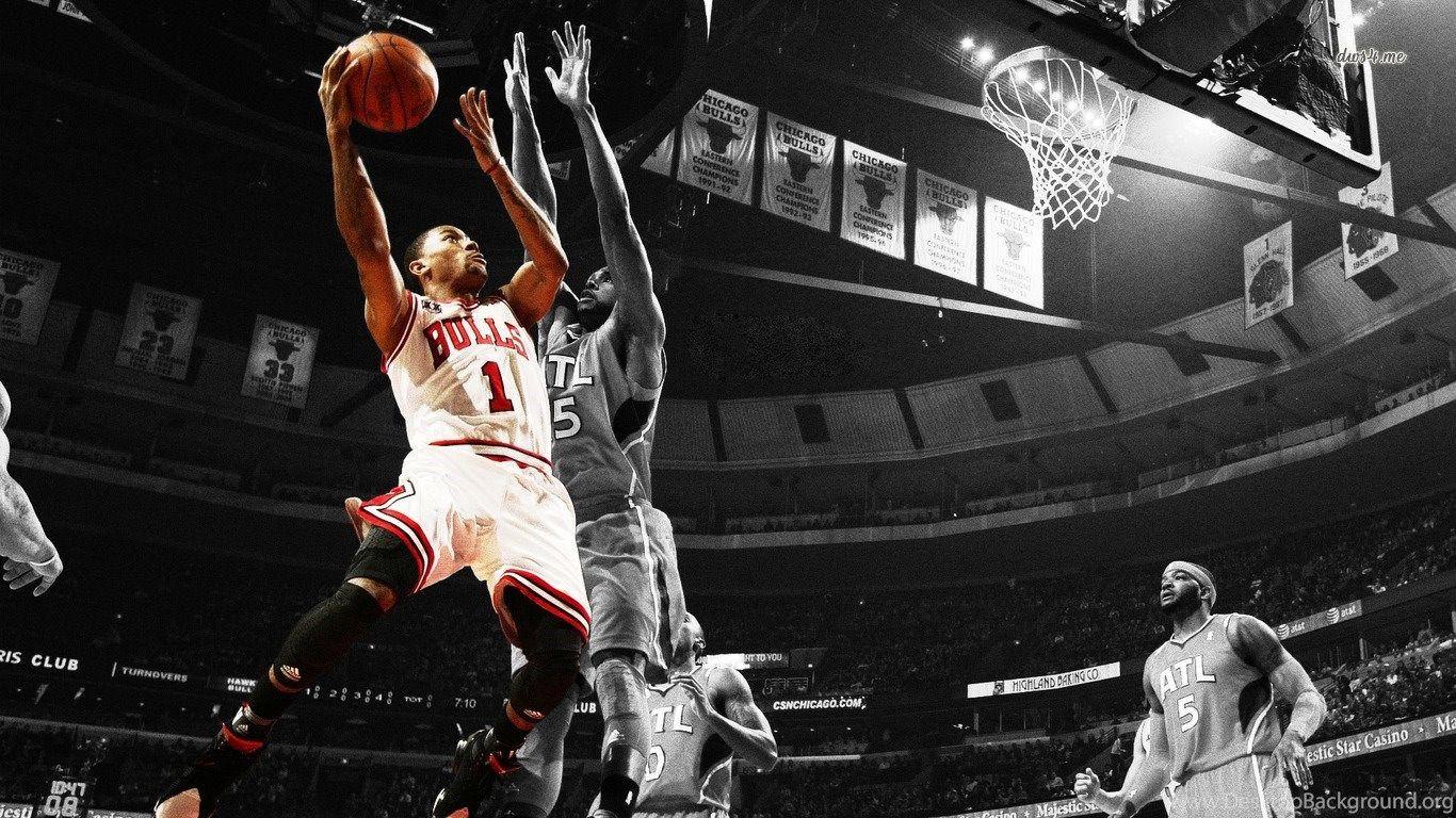 1366x768 Wallpaper Chicago Bulls Logo Derrick Rose X More 1366x768