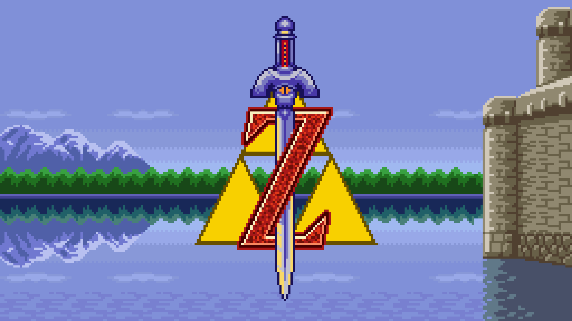 1920x1080 pixels, The Legend of Zelda, retro games, Nintendo, Master Sword, video games Gallery HD Wallpaper