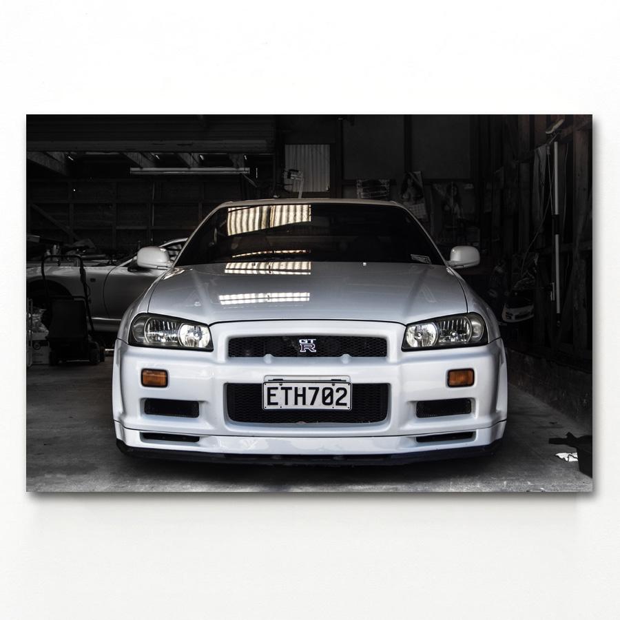 900x900 Wallpaper Nissan Skyline Gt R R34 Super Sport Car Classic Posters And Prints Canvas Art Paintings For Room Decor & Calligraphy