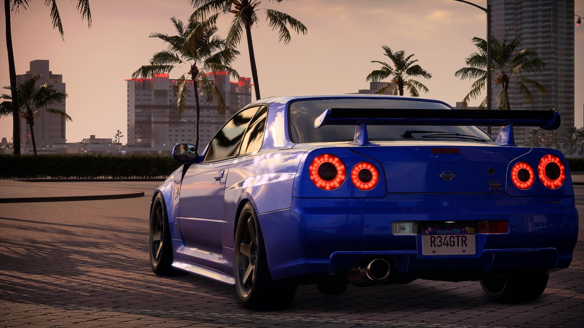 1920x1080 Nissan Skyline GT R V Spec, Nissan Skyline R Old Car, 4K, Need For Speed: Heat, Nissan, Street View, City, Rear View, Japanese Cars, Car, Car Spoiler, Video Games, Electronic Artsx1080 Wallpaper