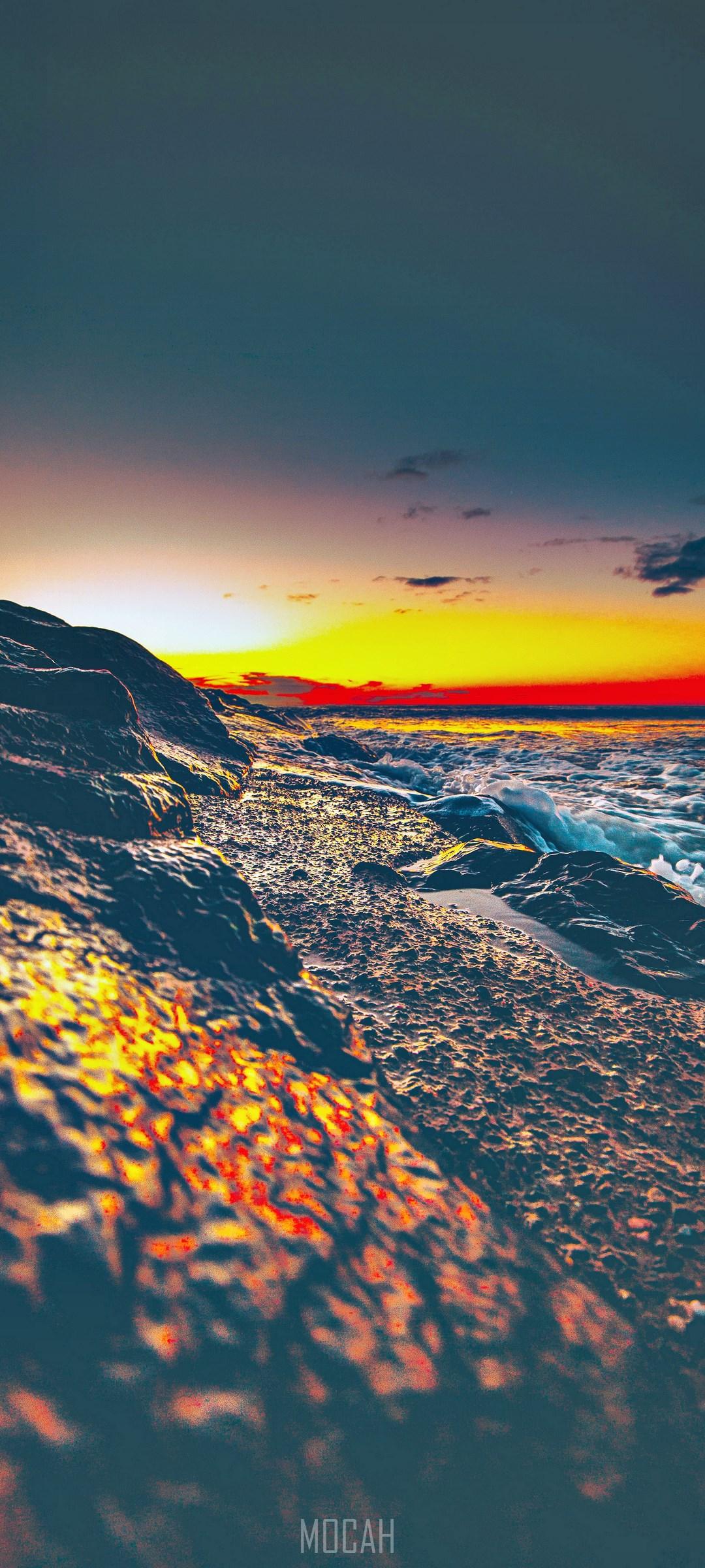 1080x2400 Sunset, Sunrise, Horizon, Afterglow, Nature, Oppo Reno 2 background, 1080x2400 Gallery HD Wallpaper