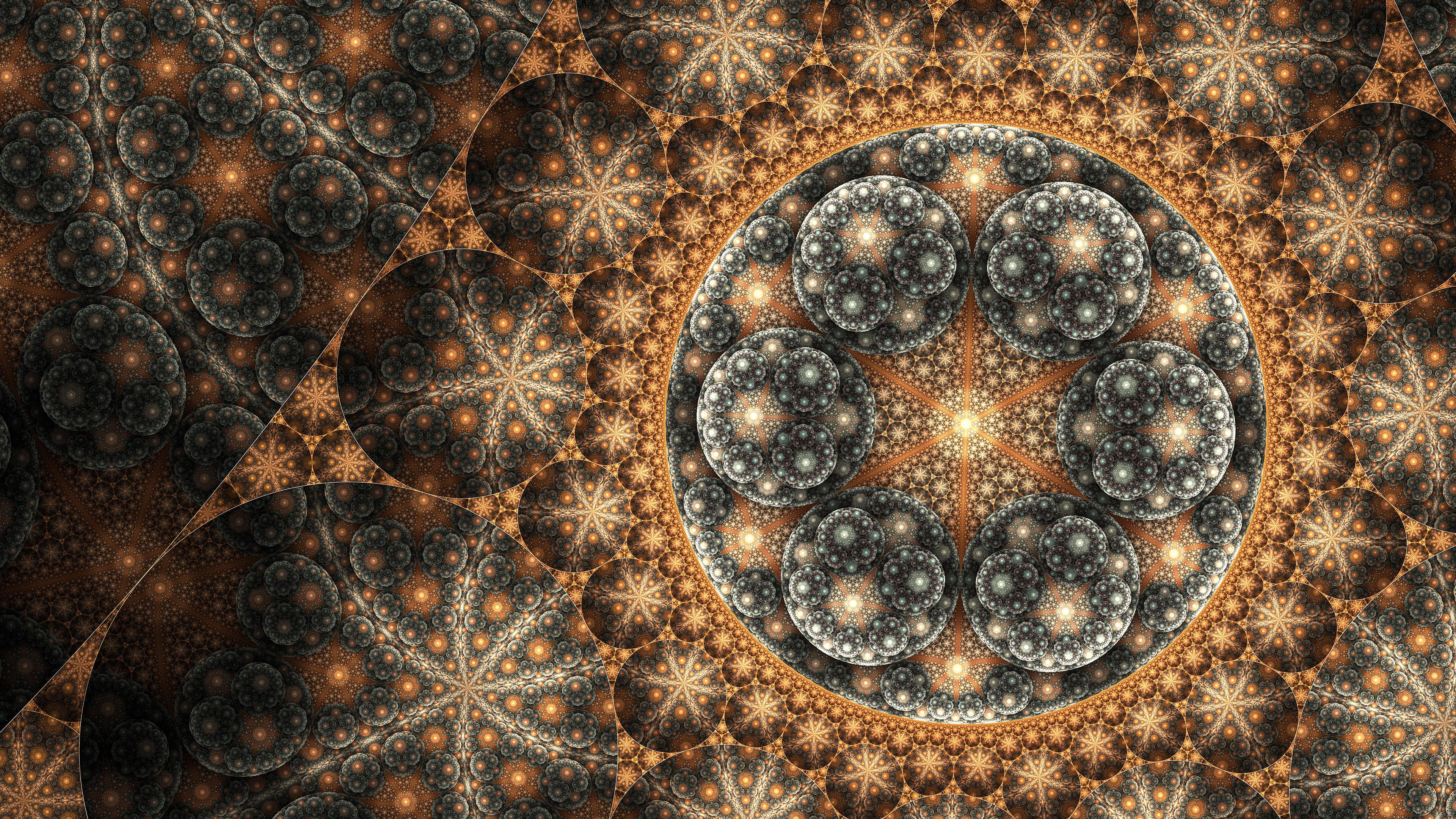 3840x2160 Fractal Art Three UHD 4K Wallpaper