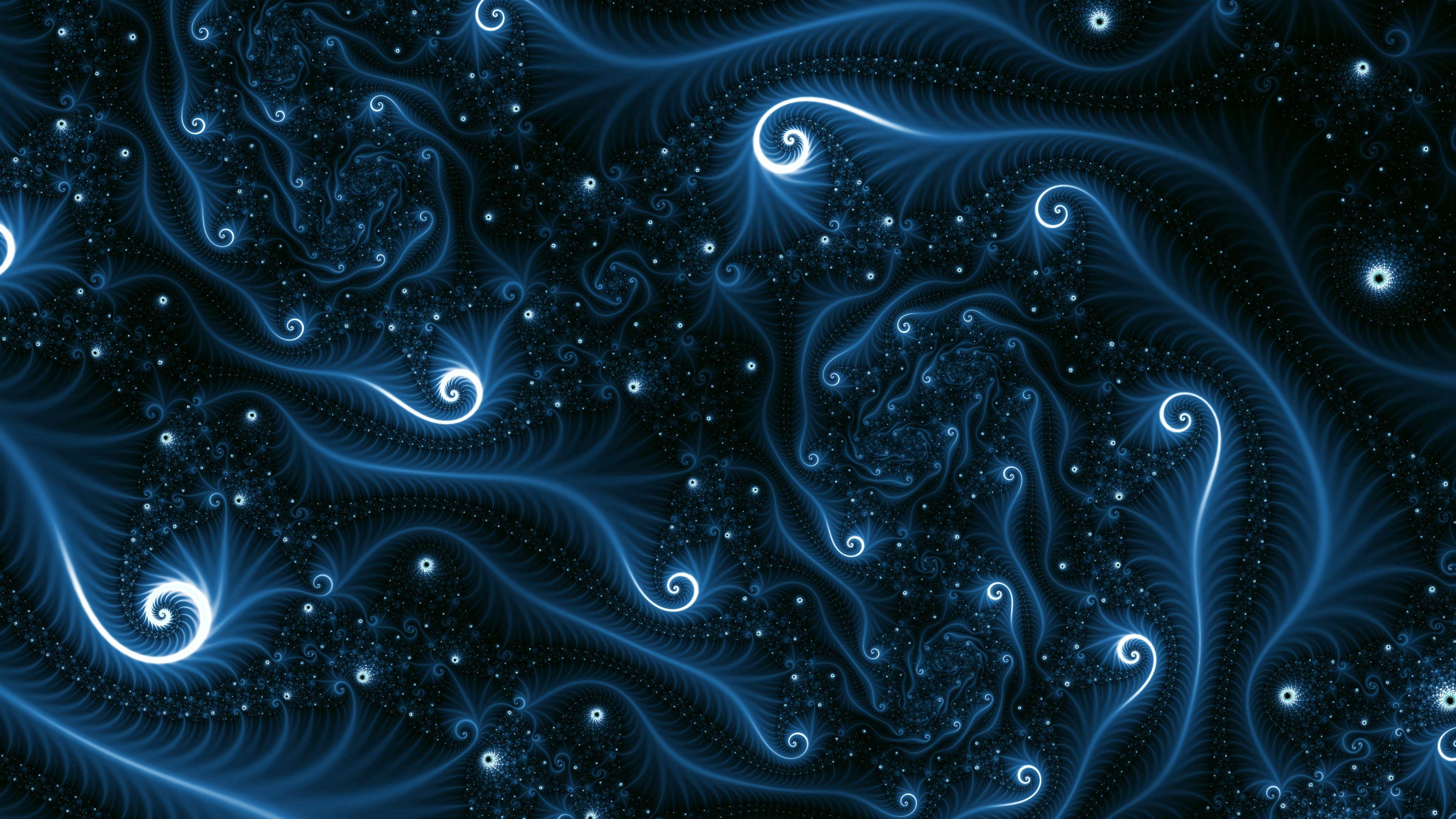3840x2160 Wallpaper / fractal, tangled, swirling, winding, glow, abstraction, 4k free download