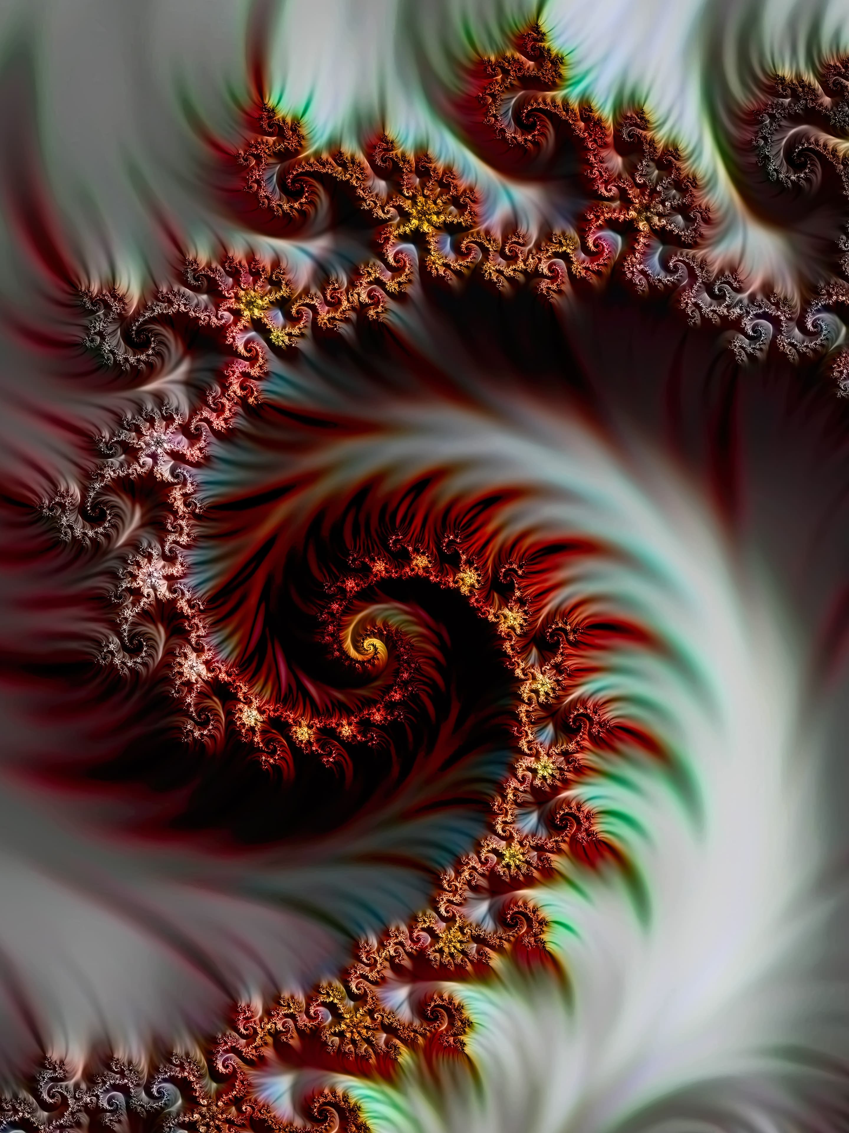 2880x3840 Digital fractal wallpaper