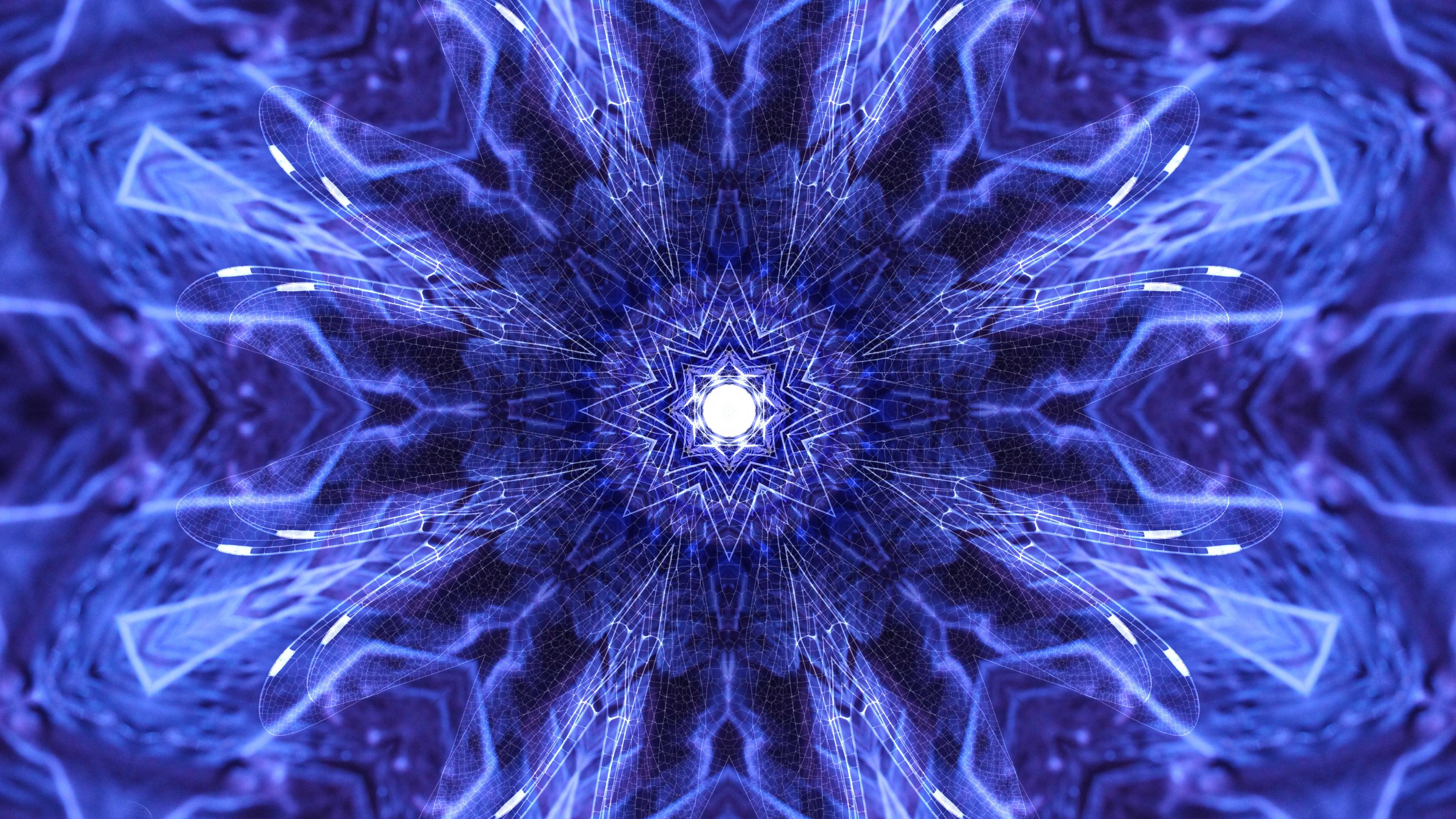 3840x2160 Wallpaper 4k patterns, lilac, fractal, plexus, geometric 4k Wallpaper