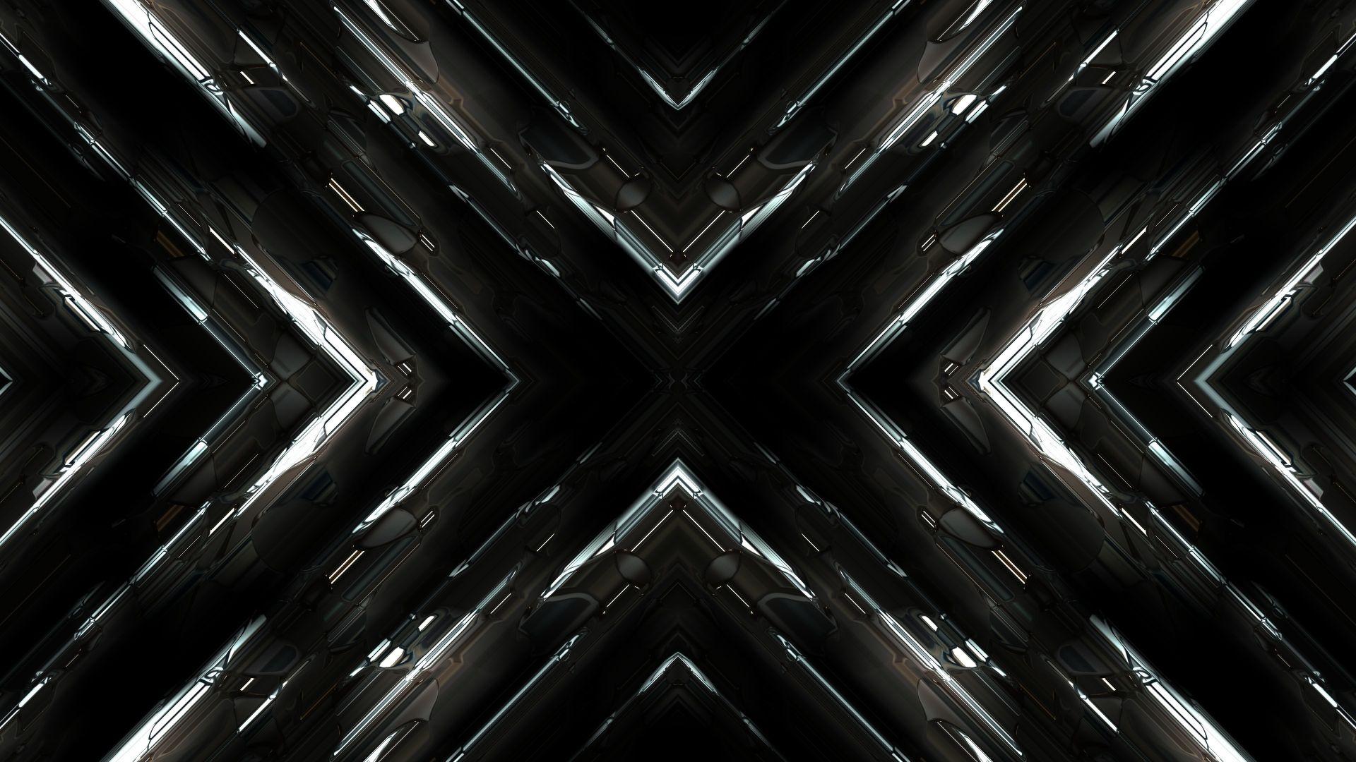 1920x1080 Desktop Wallpaper Fractal, Dark, Glowing Lines, Abstract, 4k, HD Image, Picture, Background, Fa2d74